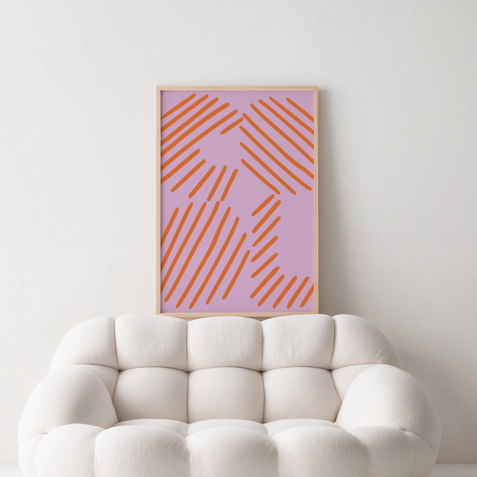 Cool Streifen Poster | Modern Stripe Typography Wall Art | Living Room Decor | Perfect Gift for Her | Bold and Stylish