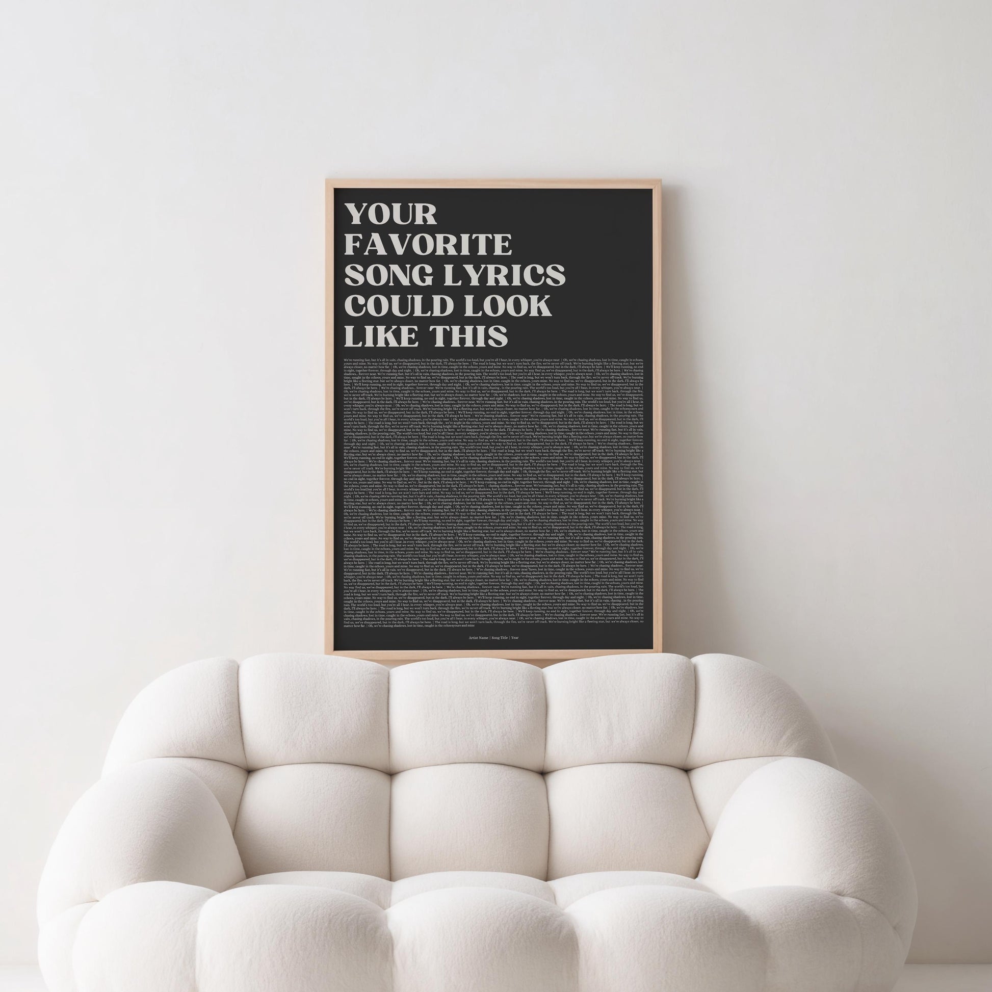 Song Lyrics Poster | Personalised Music Poster, Customizable Music Gift, Vinyl Lyric Poster, Wedding Anniversary Gift