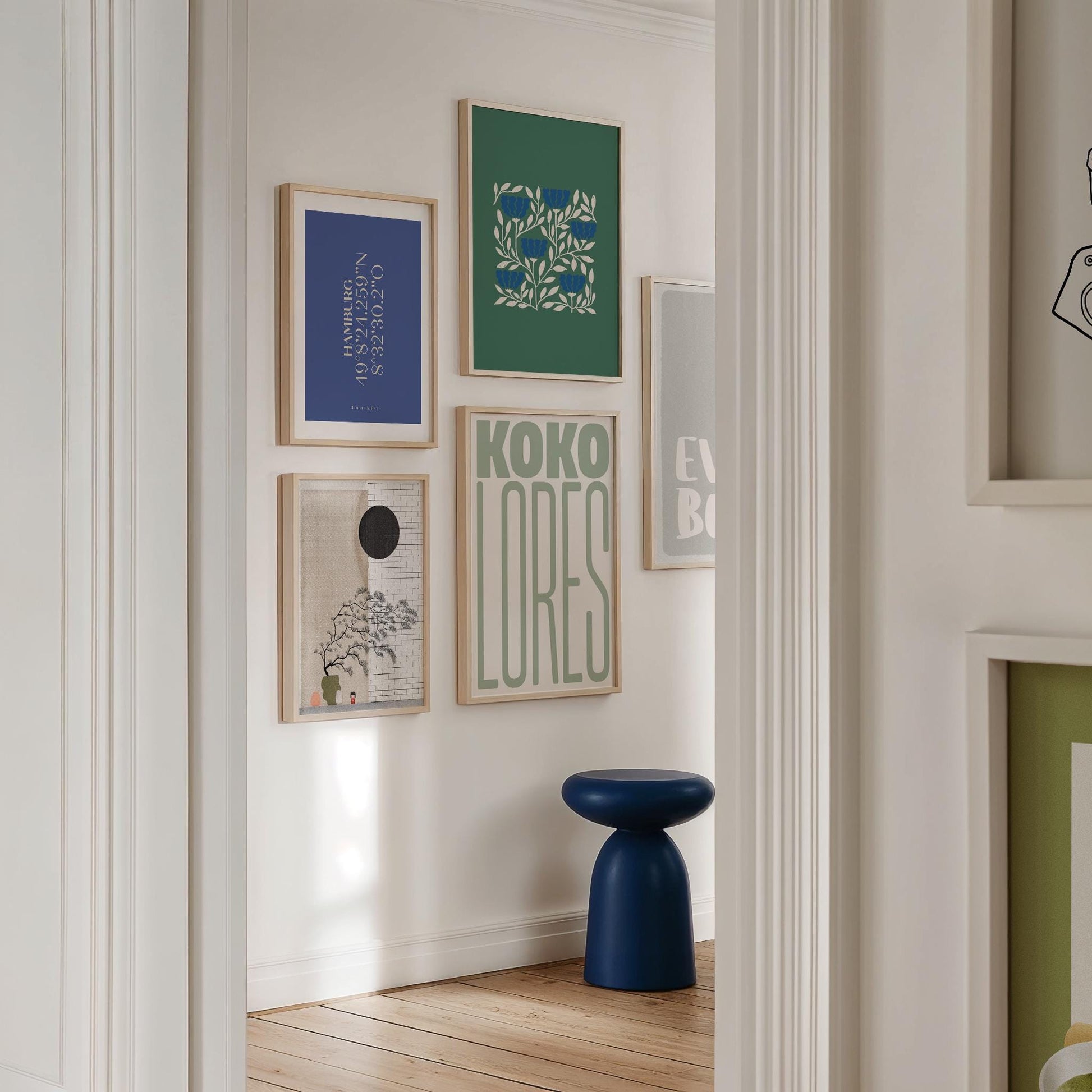 KOKOLORES Sage Green Poster: Minimalist and playful design for your wall decor in green and beige  – to add fun and color to your space |  Typography