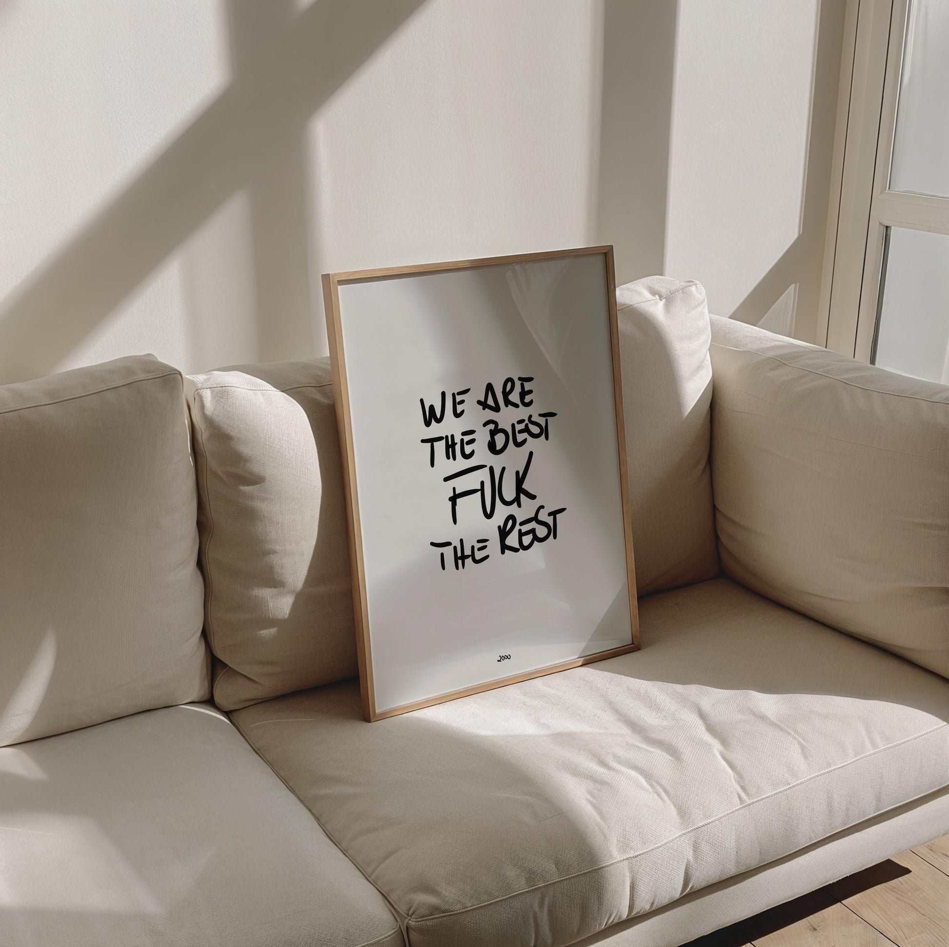 Fuck the Rest Poster | personalierbar, Moderner Kunstdruck, Handschrift Bild, Paint Brush Wall Art, Retro Vintage Poster