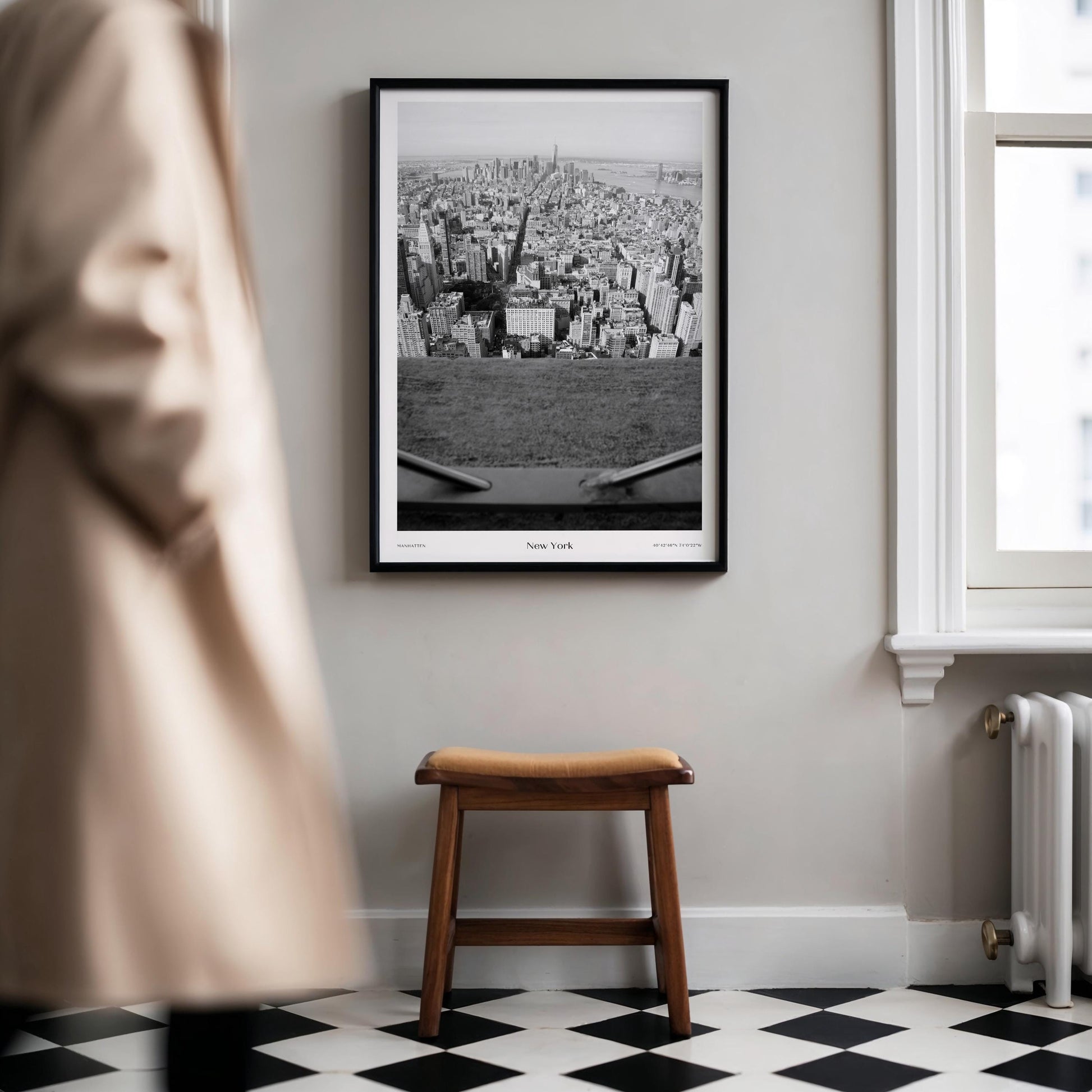 Manhatten Schwarz Weiß Poster