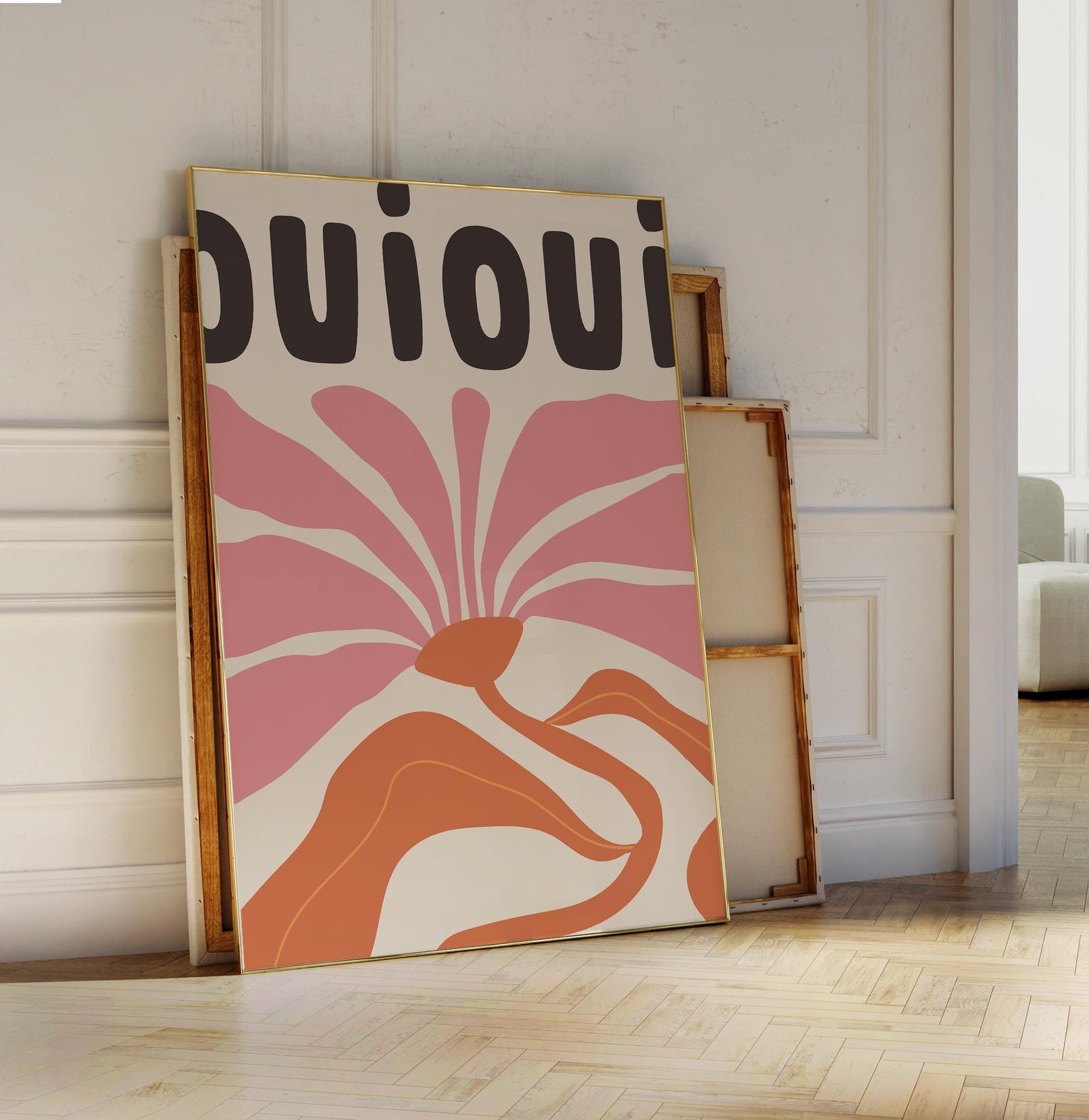 Oui Oui Flower Poster | Perfect for adding a touch of color and positivity to your space | Poster