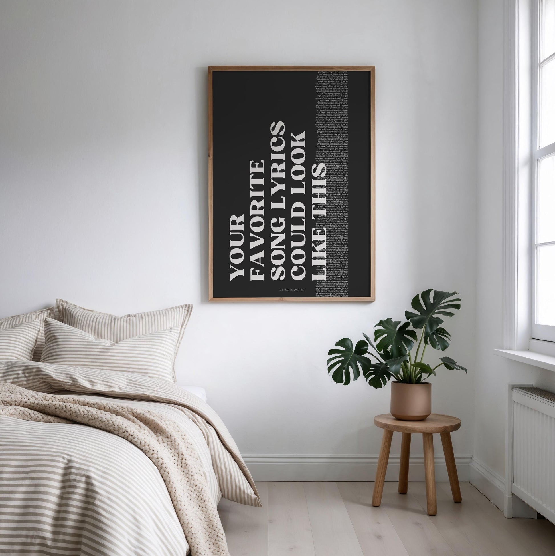 Custom Song Lyrics Poster, Personalised Music Poster, Customizable Music Gift, Vinyl Lyric Poster, Wedding Anniversary Gift