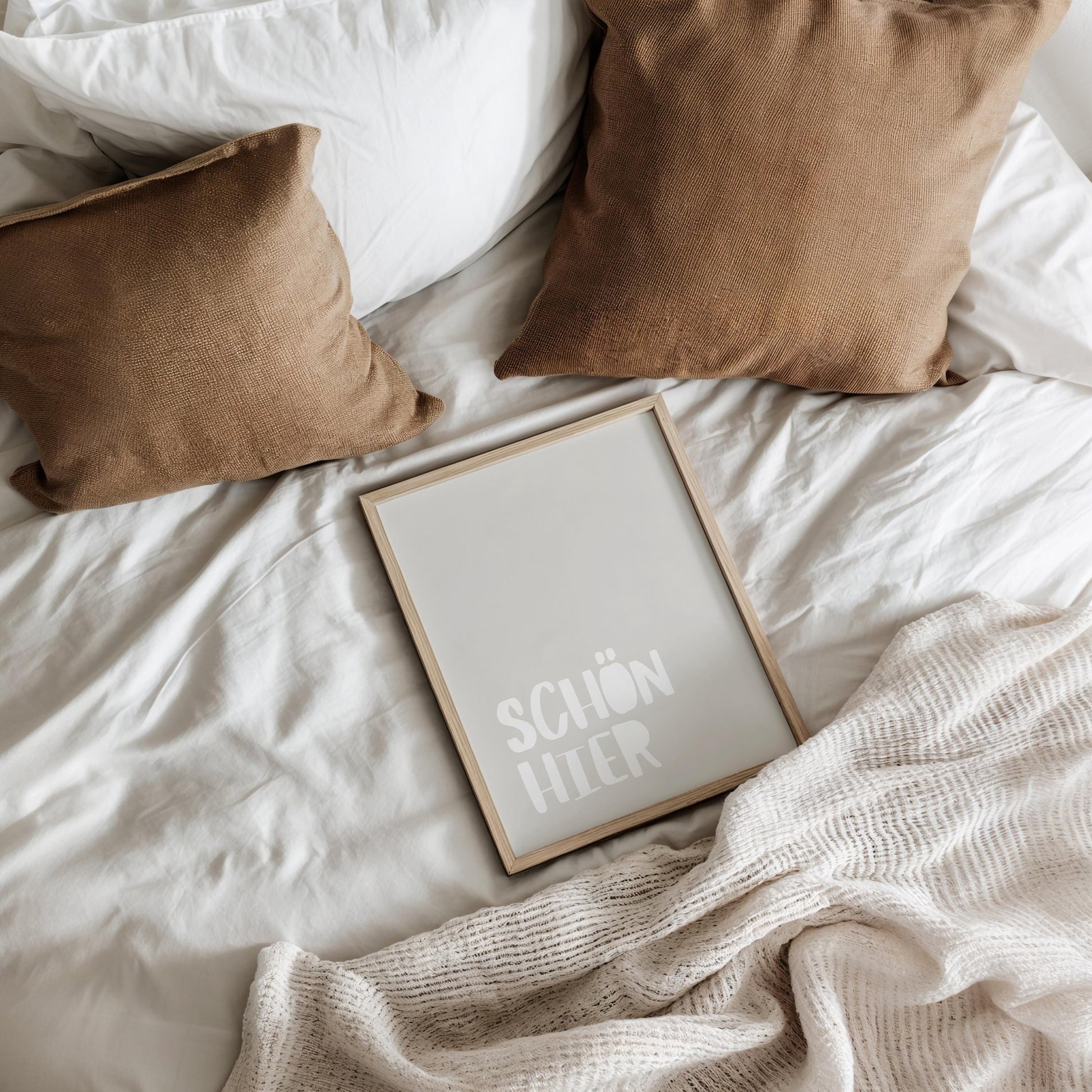 SCHÖN HIER Poster: Minimalist design | block typography | stylish wall decor and the perfect gift idea