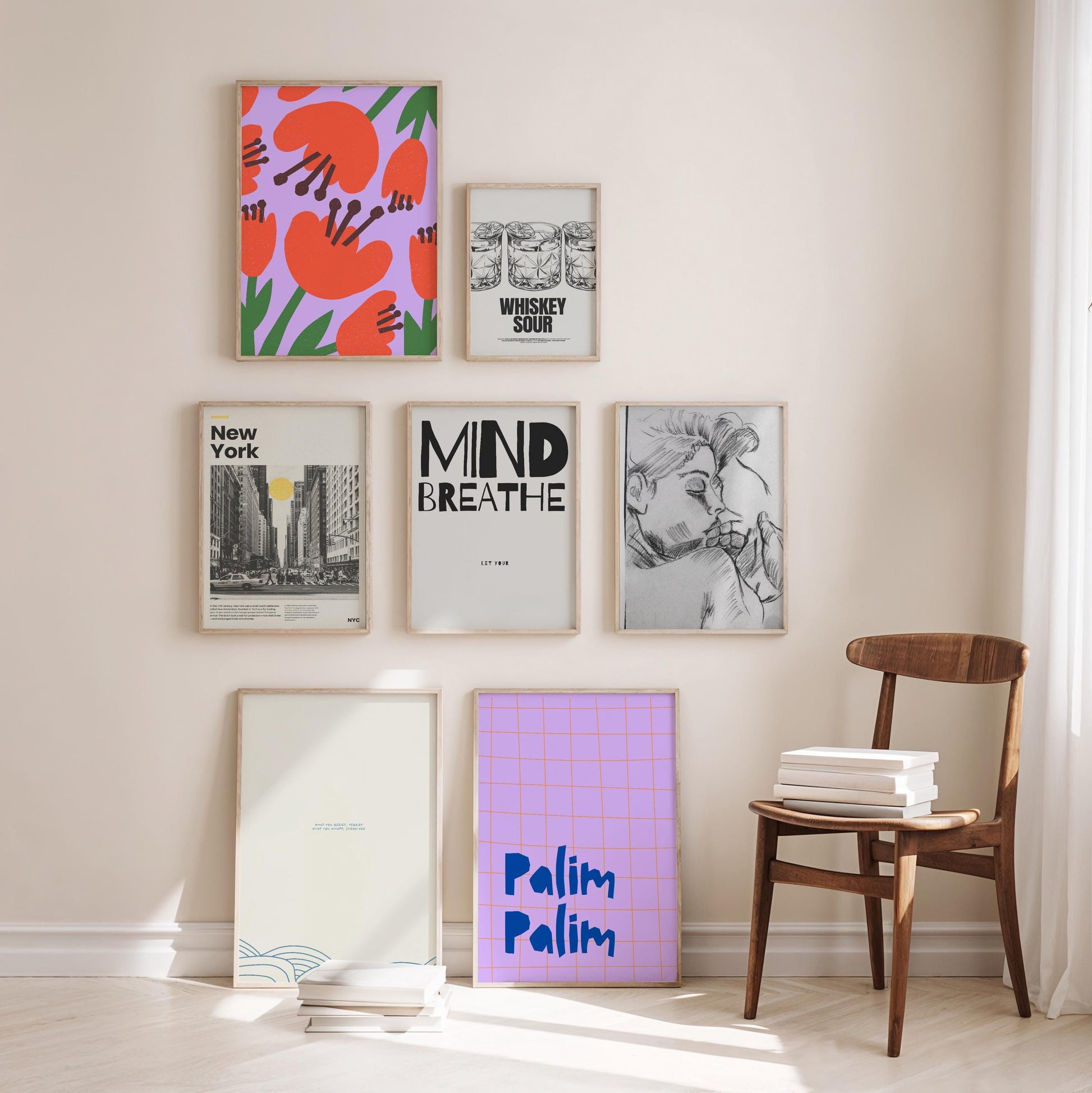 SCHÖN HIER Poster: Minimalist design | block typography | stylish wall decor and the perfect gift idea