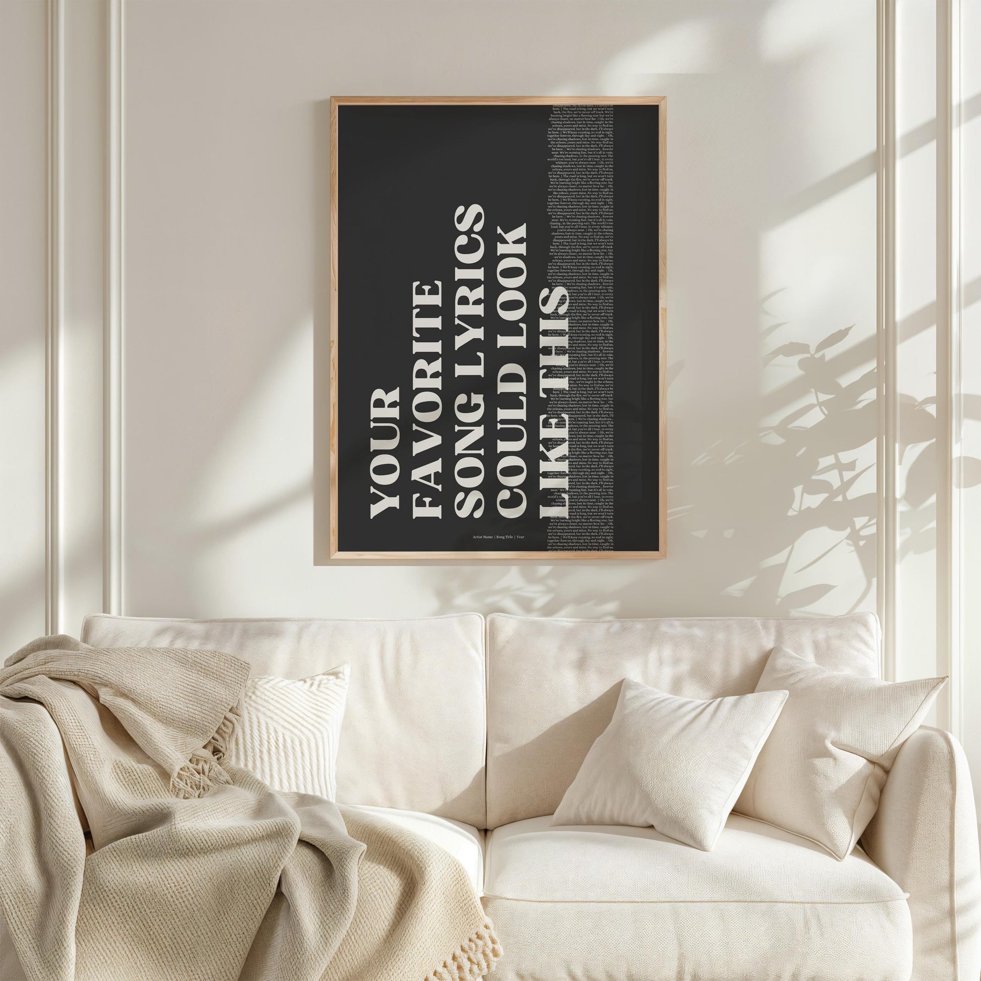 Custom Song Lyrics Poster, Personalised Music Poster, Customizable Music Gift, Vinyl Lyric Poster, Wedding Anniversary Gift