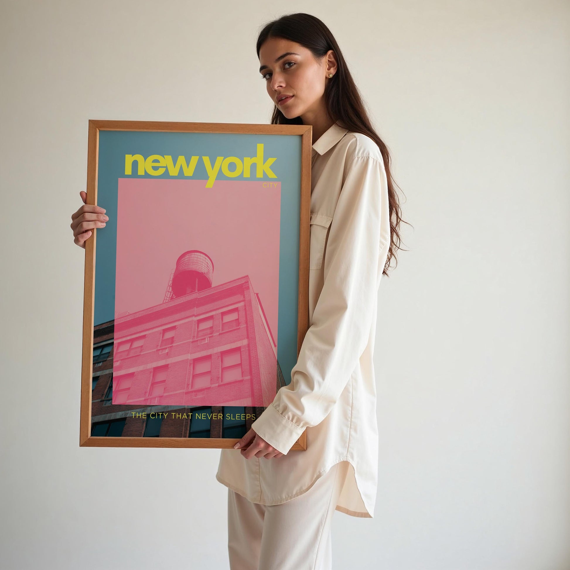 New York Eclectic Townhouse Poster | Perfect for Urban Lovers, Stunning Print for Home and Office
