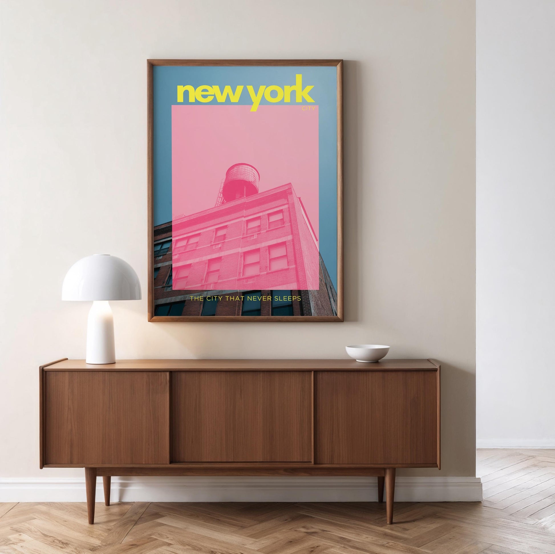 New York Eclectic Townhouse Poster | Perfect for Urban Lovers, Stunning Print for Home and Office