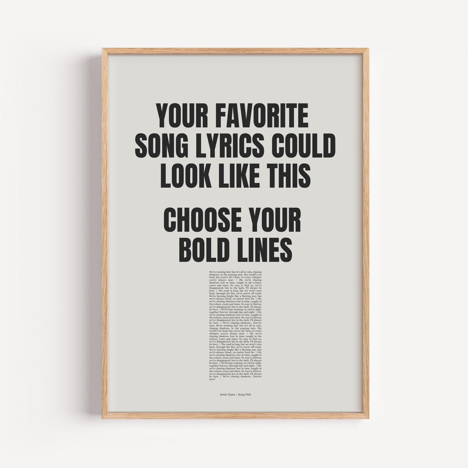 Song Lyrics Poster