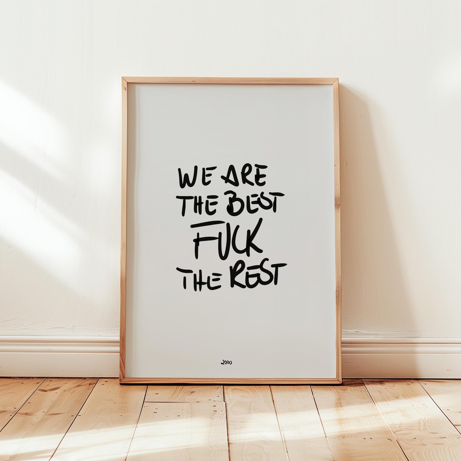 Fuck the Rest Poster | personalierbar, Moderner Kunstdruck, Handschrift Bild, Paint Brush Wall Art, Retro Vintage Poster