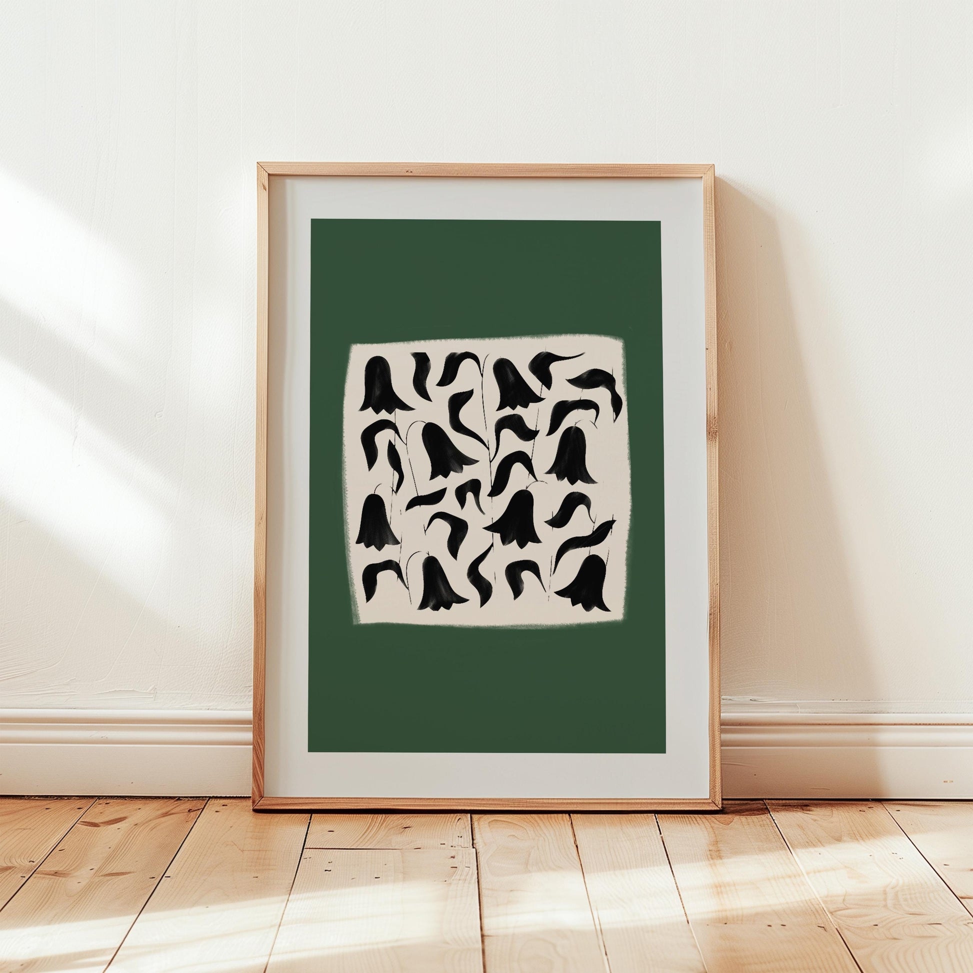 Minimalist Tulip Poster | Scandinavian Wall Art | Black Flower Illustration | Modern Botanical Art Print | Gift Idea
