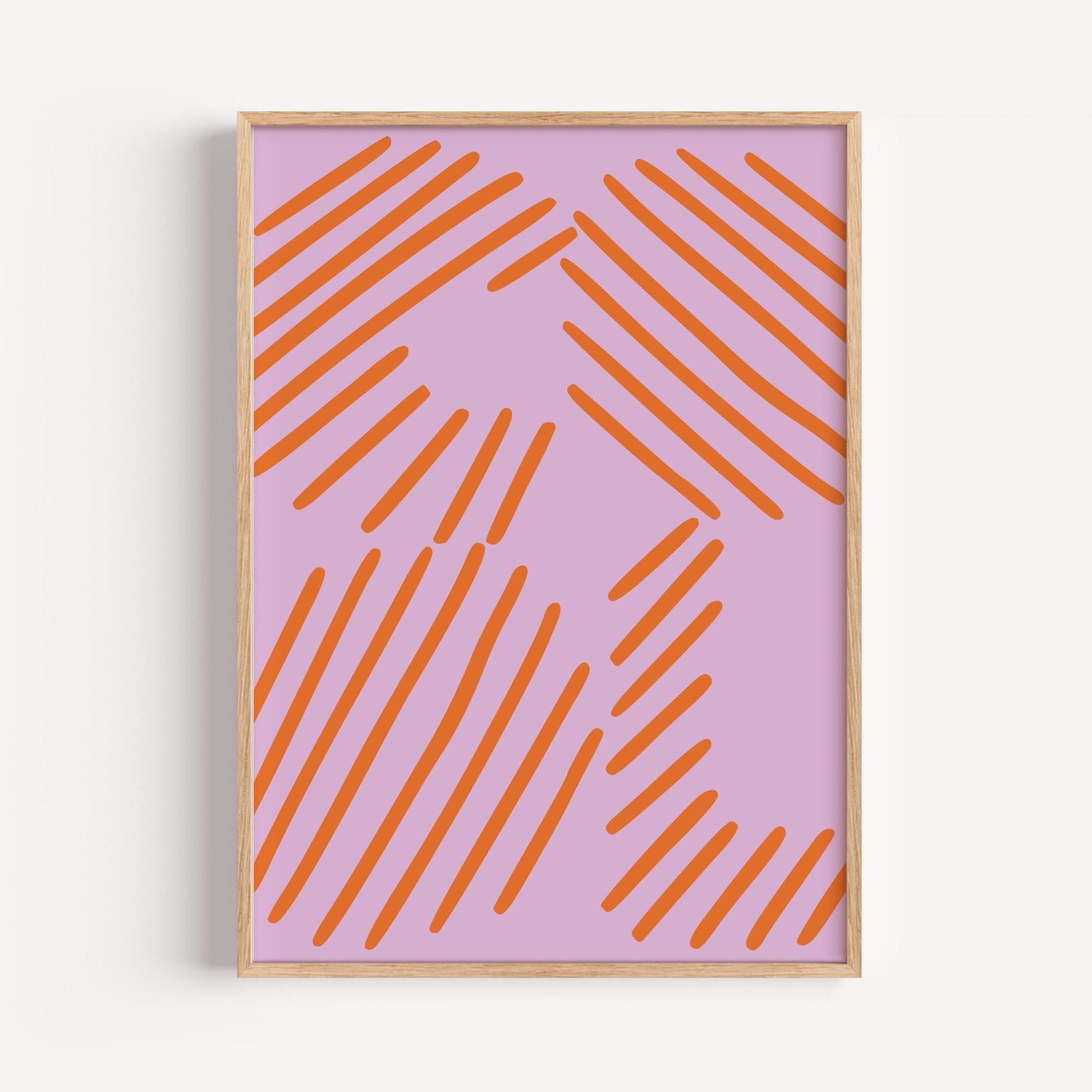 Cool Streifen Poster | Modern Stripe Typography Wall Art | Living Room Decor | Perfect Gift for Her | Bold and Stylish