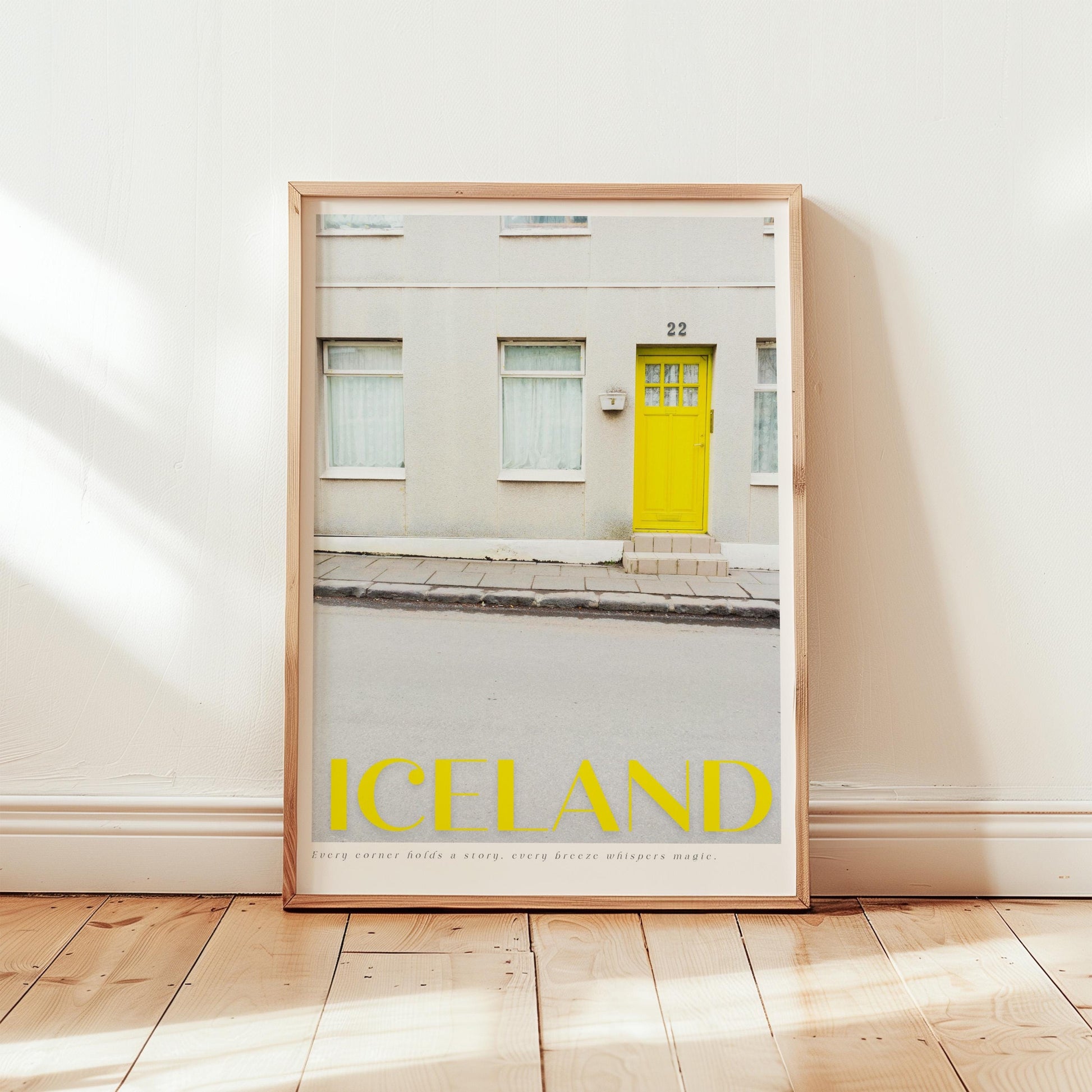 YELLOW Iceland Poster