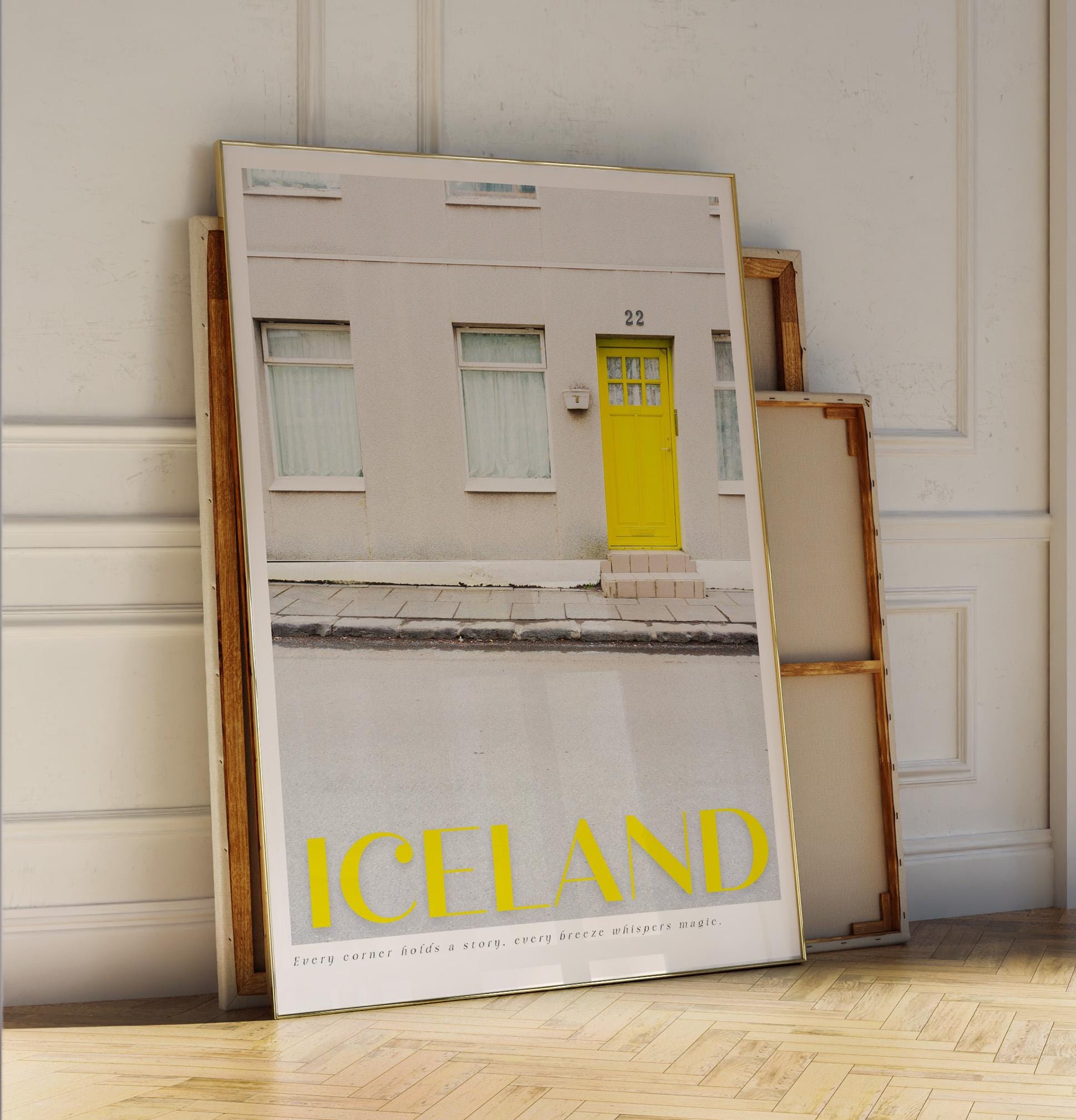 YELLOW Iceland Poster