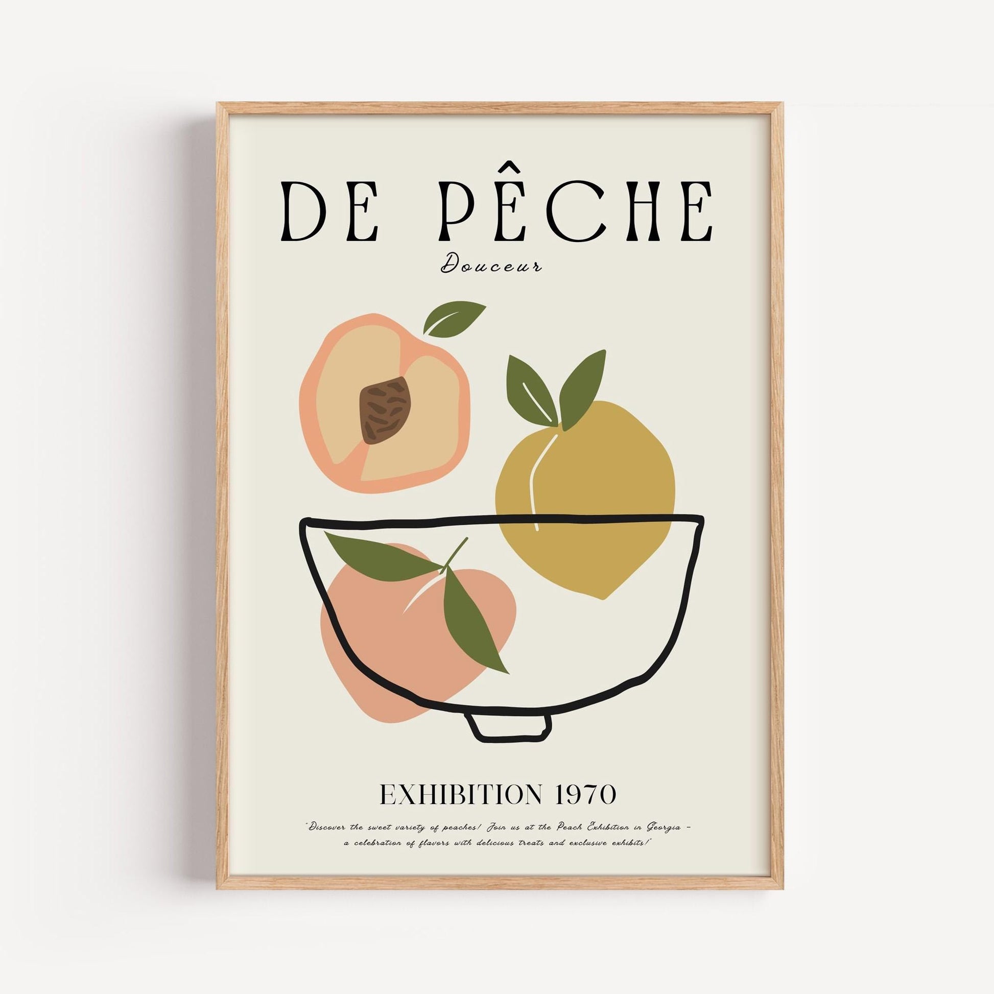 Peach Exhibition Poster | ring the essence of Georgia’s peach culture into your home. A perfect gift for the kitchen | Poster