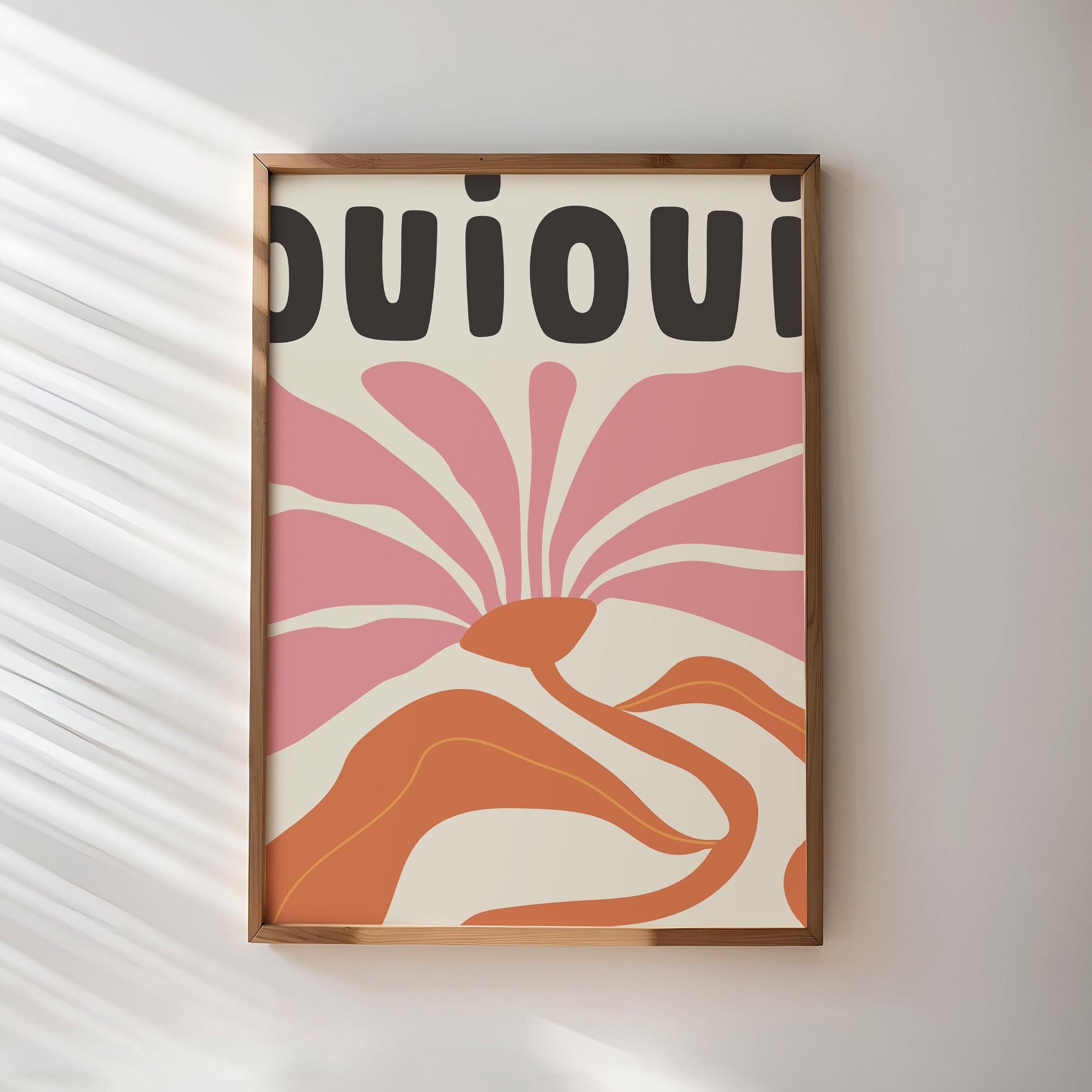Oui Oui Flower Poster | Perfect for adding a touch of color and positivity to your space | Poster