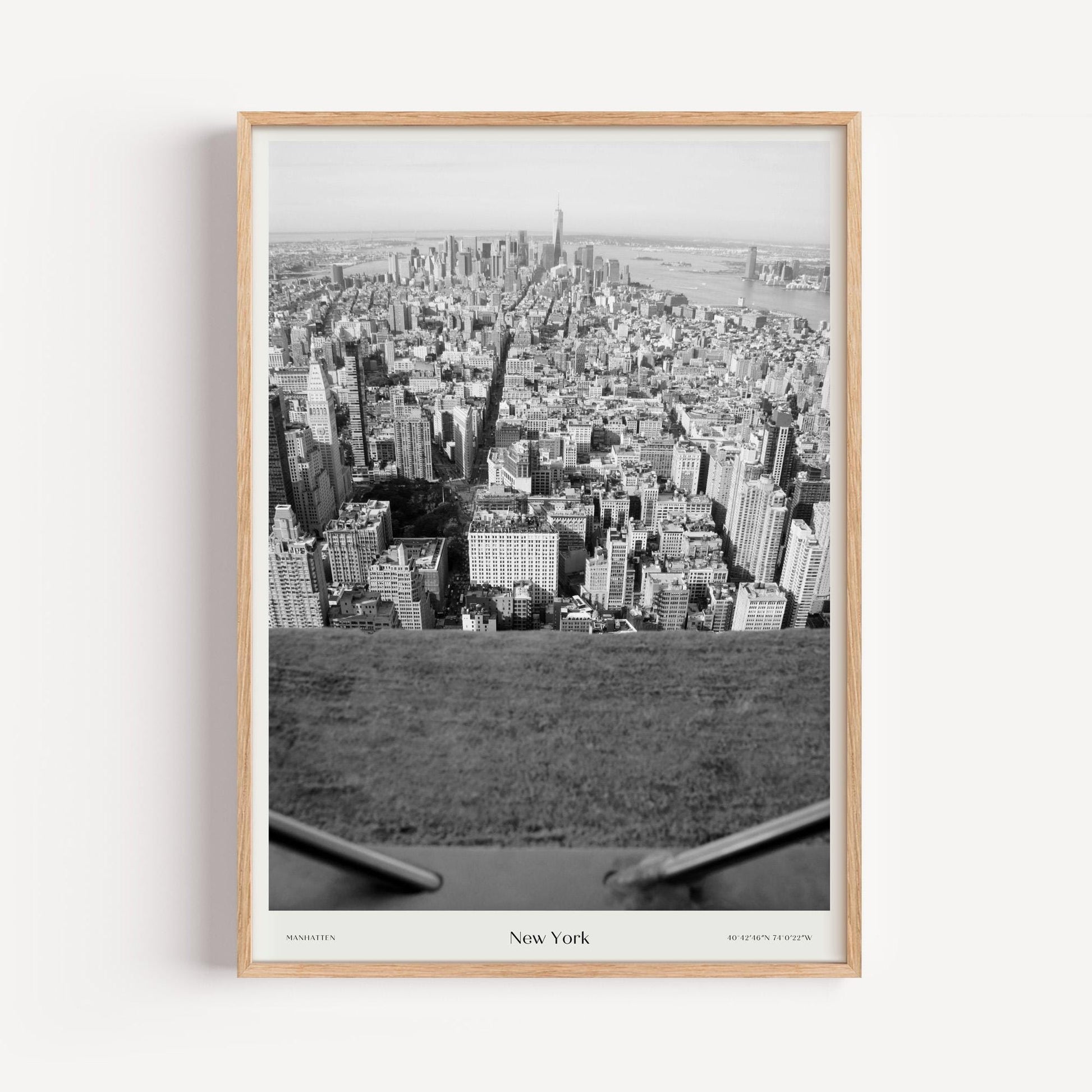 Manhatten Schwarz Weiß Poster