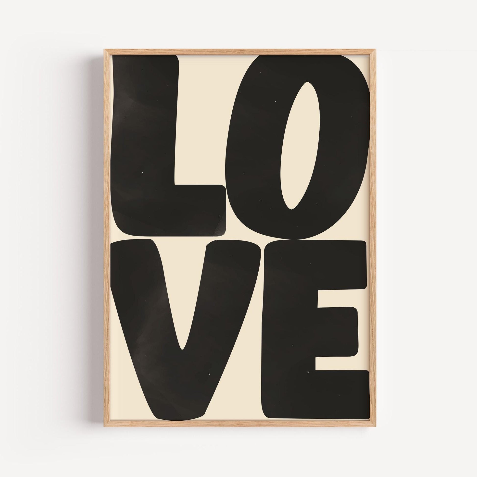 Black Lover Poster | Black And Beige | Modern Art | Room Decor | Typography Art | Wall Art | Living Room Decor | Watercolor