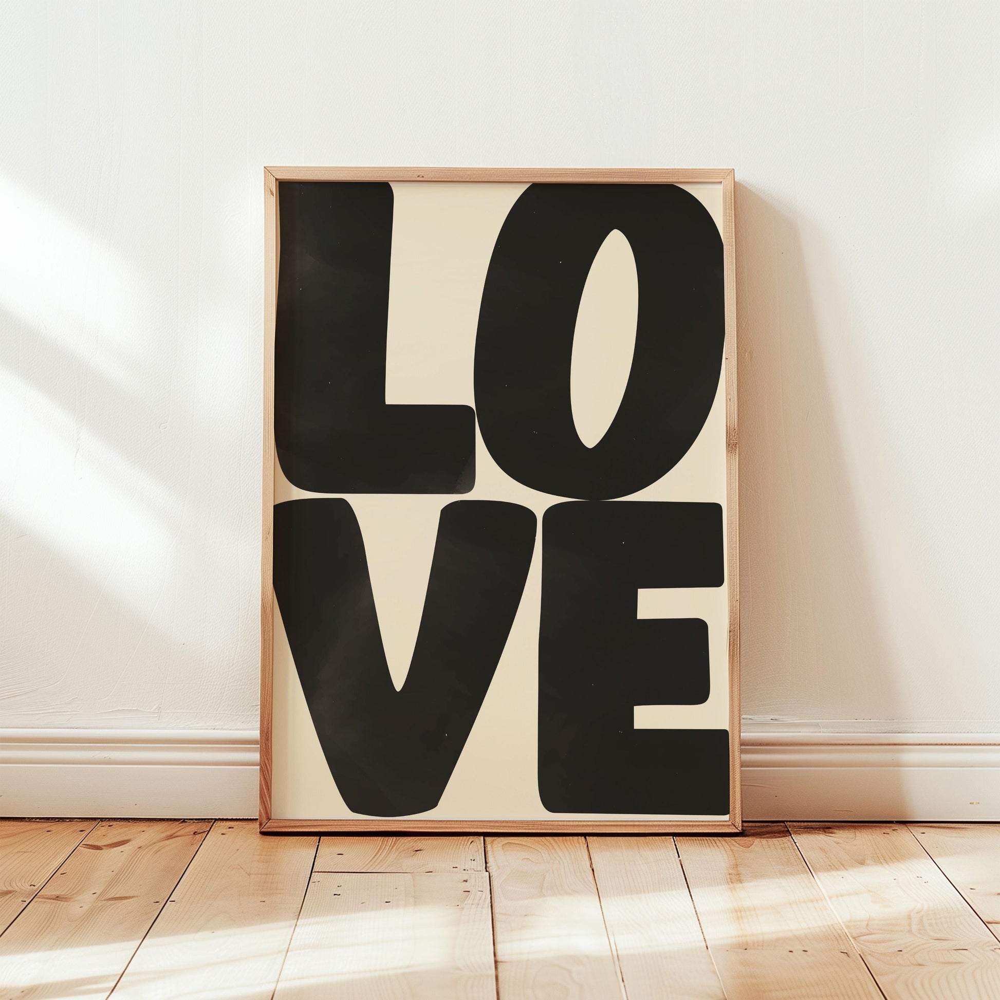 Black Lover Poster | Black And Beige | Modern Art | Room Decor | Typography Art | Wall Art | Living Room Decor | Watercolor