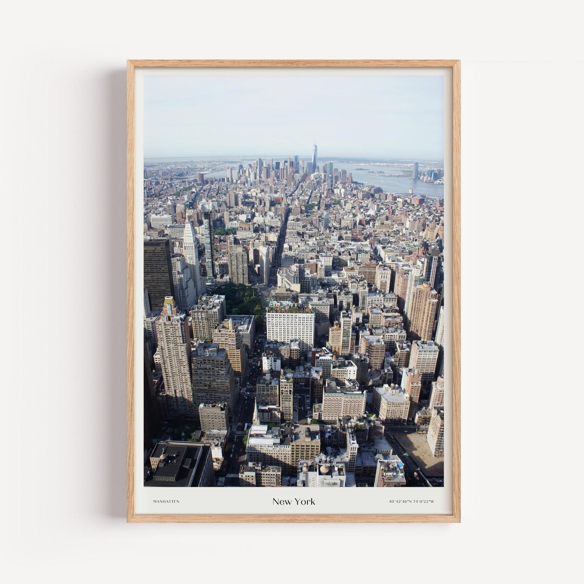 Manhatten City Poster| Iconic NYC Landmark, Urban Wall Art, Cityscape Decor, Stunning Photography for Home and Office