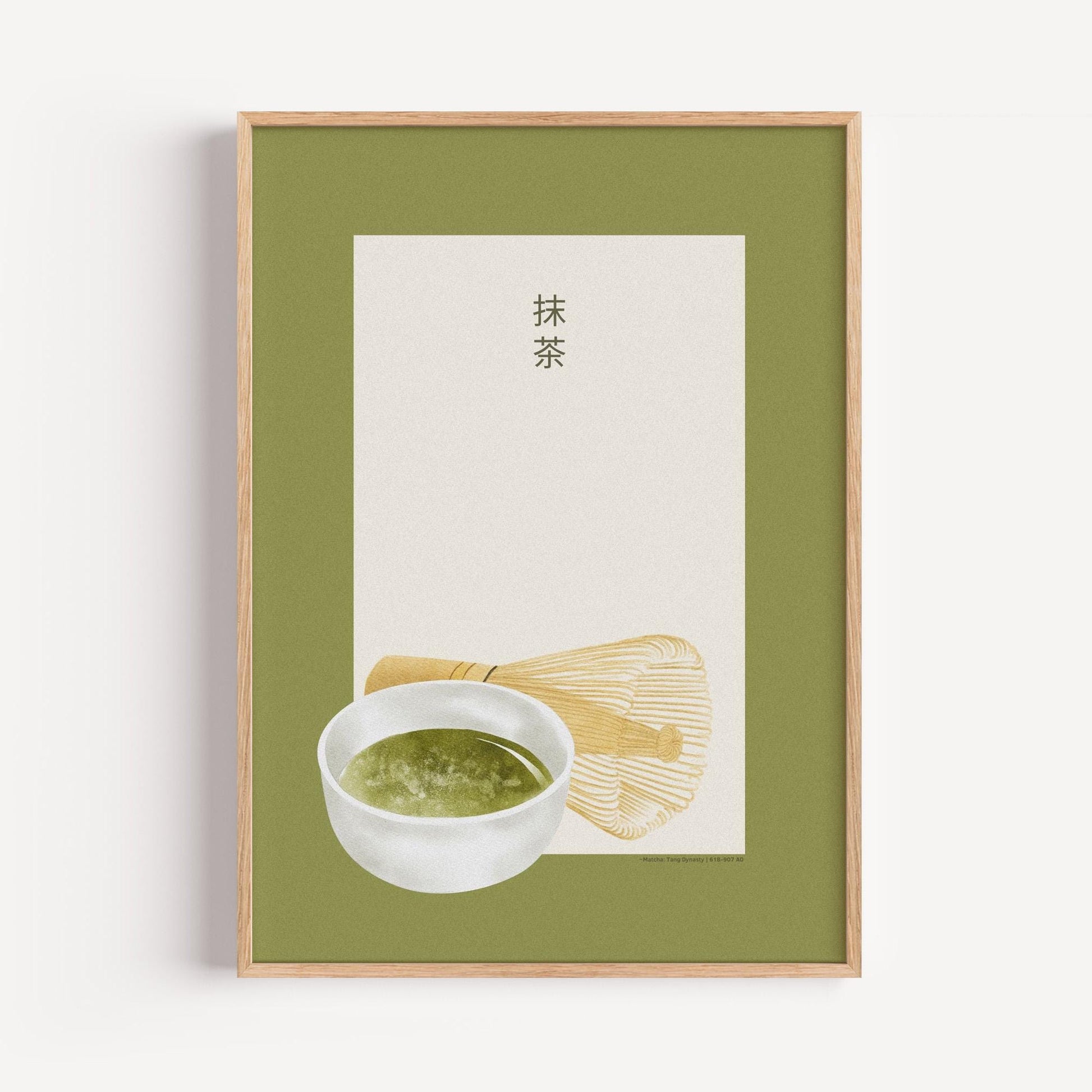 Japan Poster Matcha | Japanese Wall Art | Japandi Art | Japanese Poster | Food Art | Retro Poster With Grain Finish | Cute Kitchenposter
