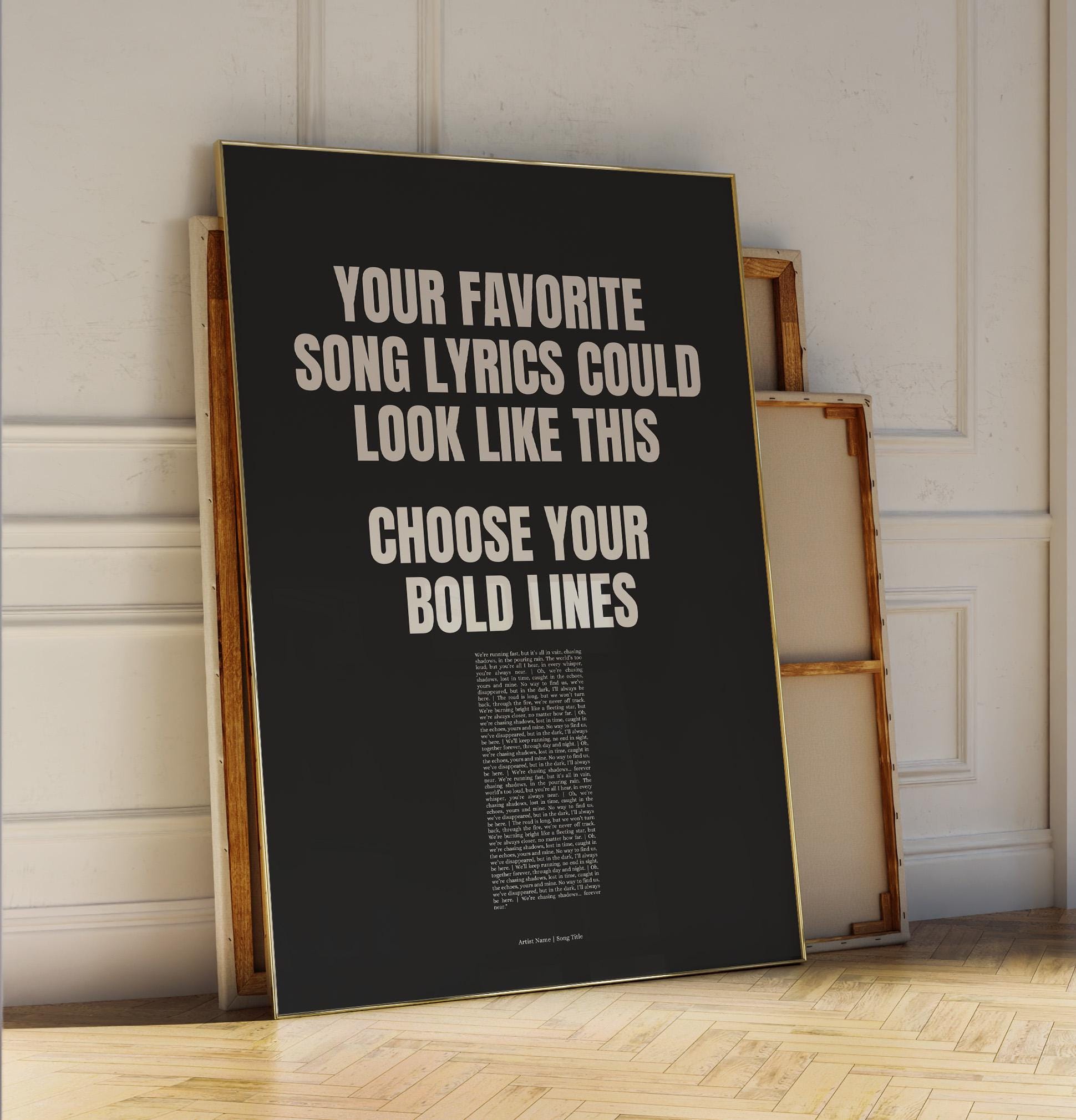 Song Lyrics Poster