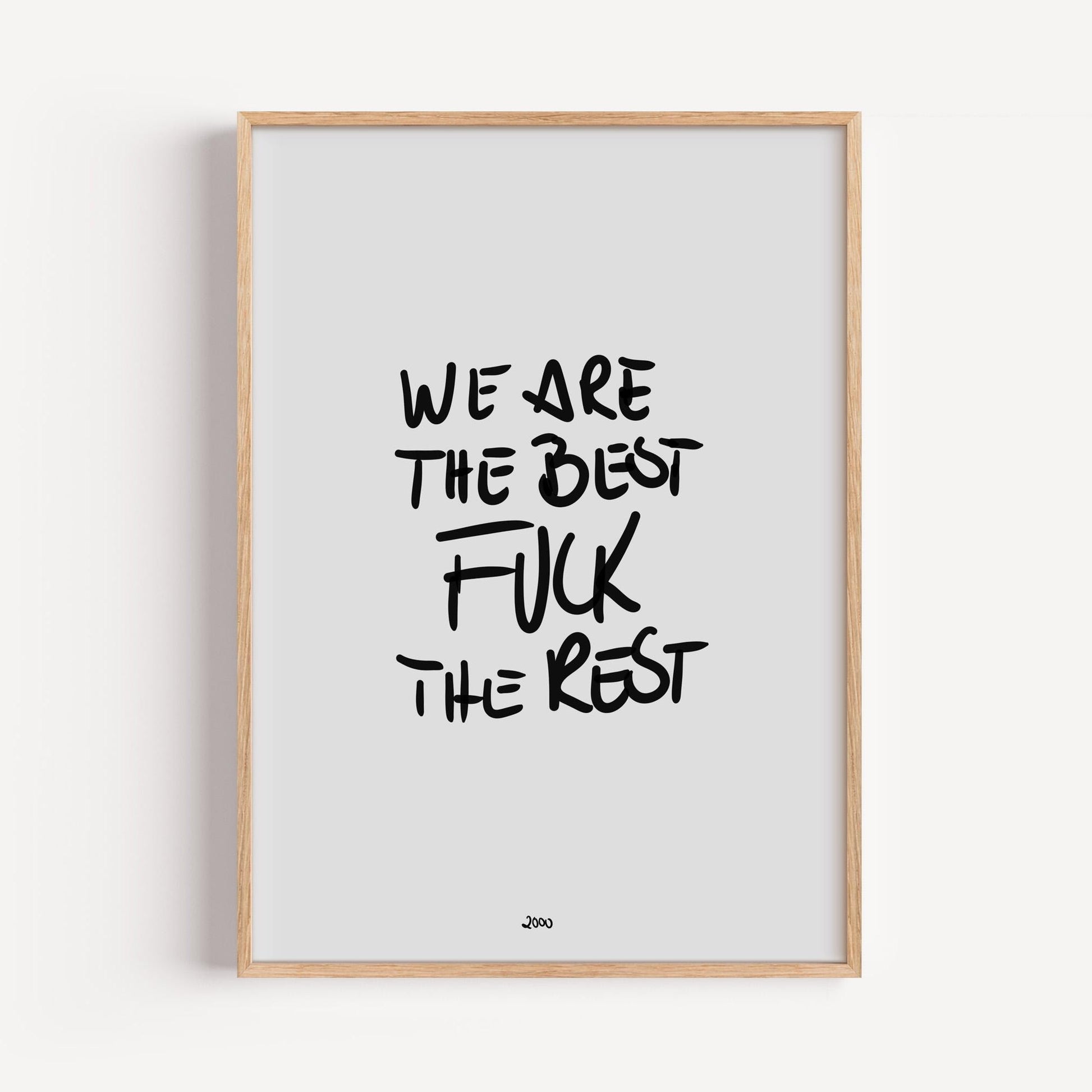 Fuck the Rest Poster | personalierbar, Moderner Kunstdruck, Handschrift Bild, Paint Brush Wall Art, Retro Vintage Poster