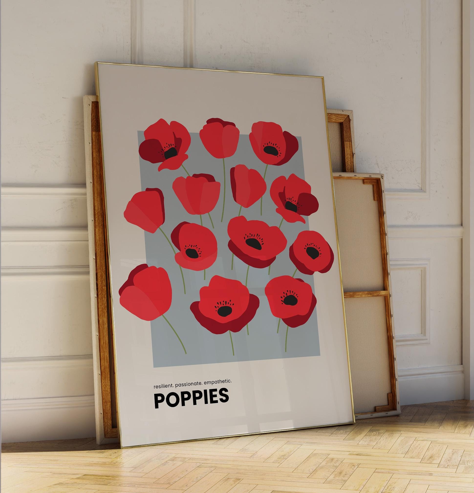 Poppies Illustration Poster | Resilient. Passionate. Empathetic. A beautiful piece to inspire strength and beauty in your space.
