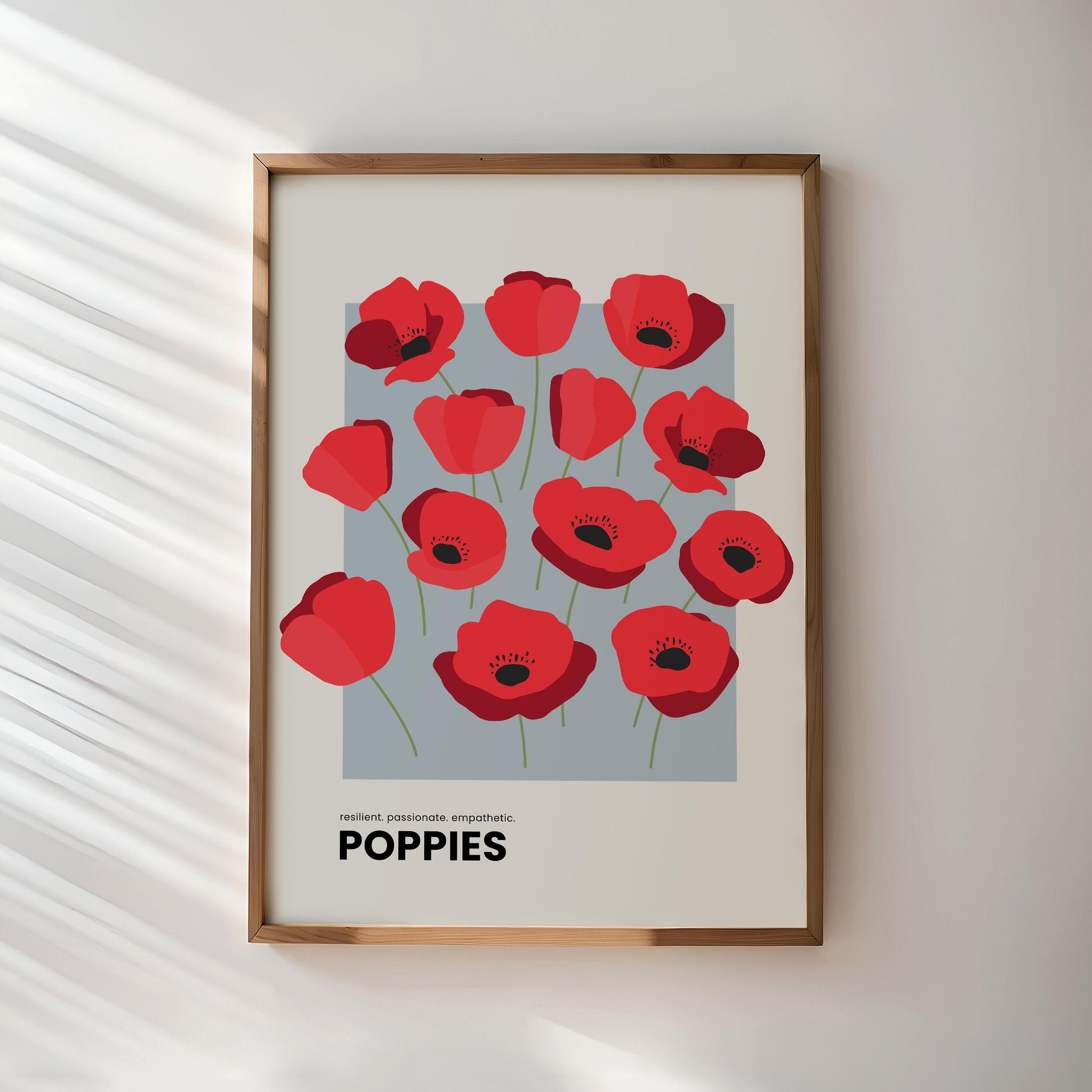 Poppies Illustration Poster | Resilient. Passionate. Empathetic. A beautiful piece to inspire strength and beauty in your space.