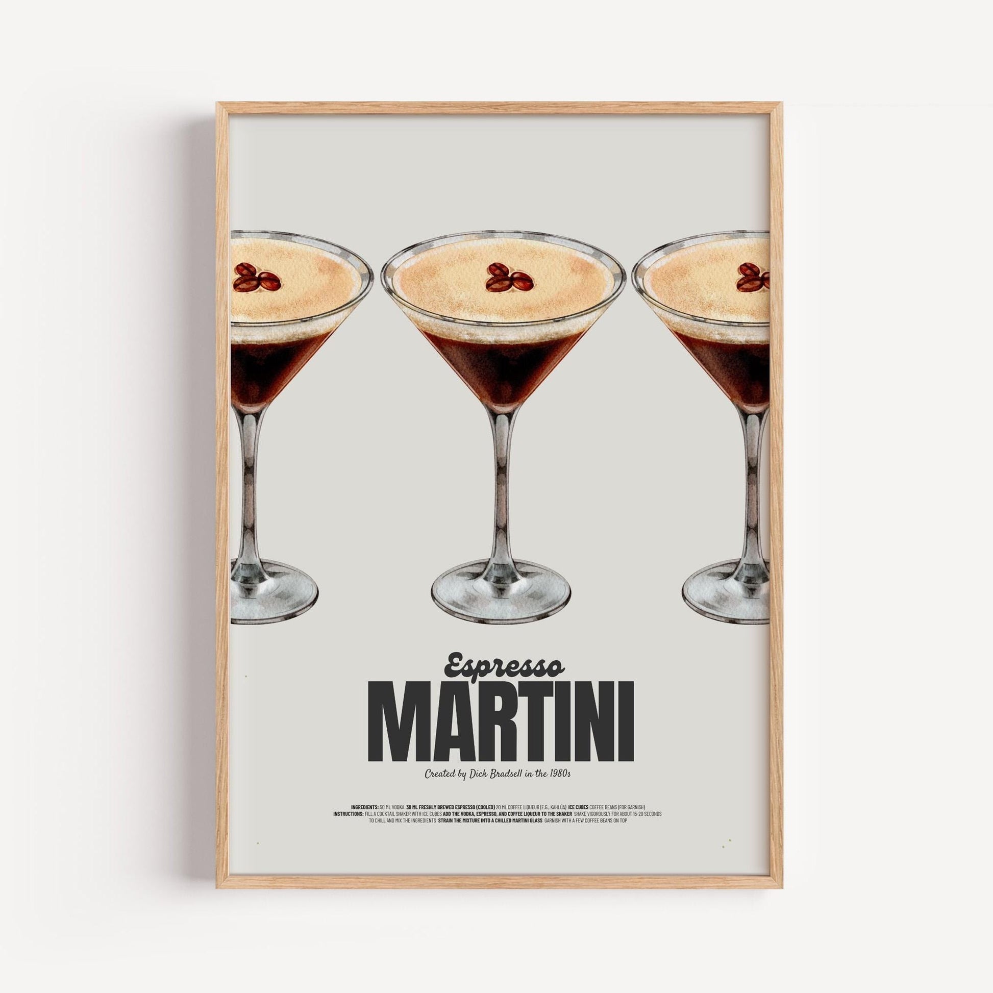 Espresso Martini Poster | modern elegance | chic design | sophisticated style | refreshing cocktail wall art | stylish print | bar decor