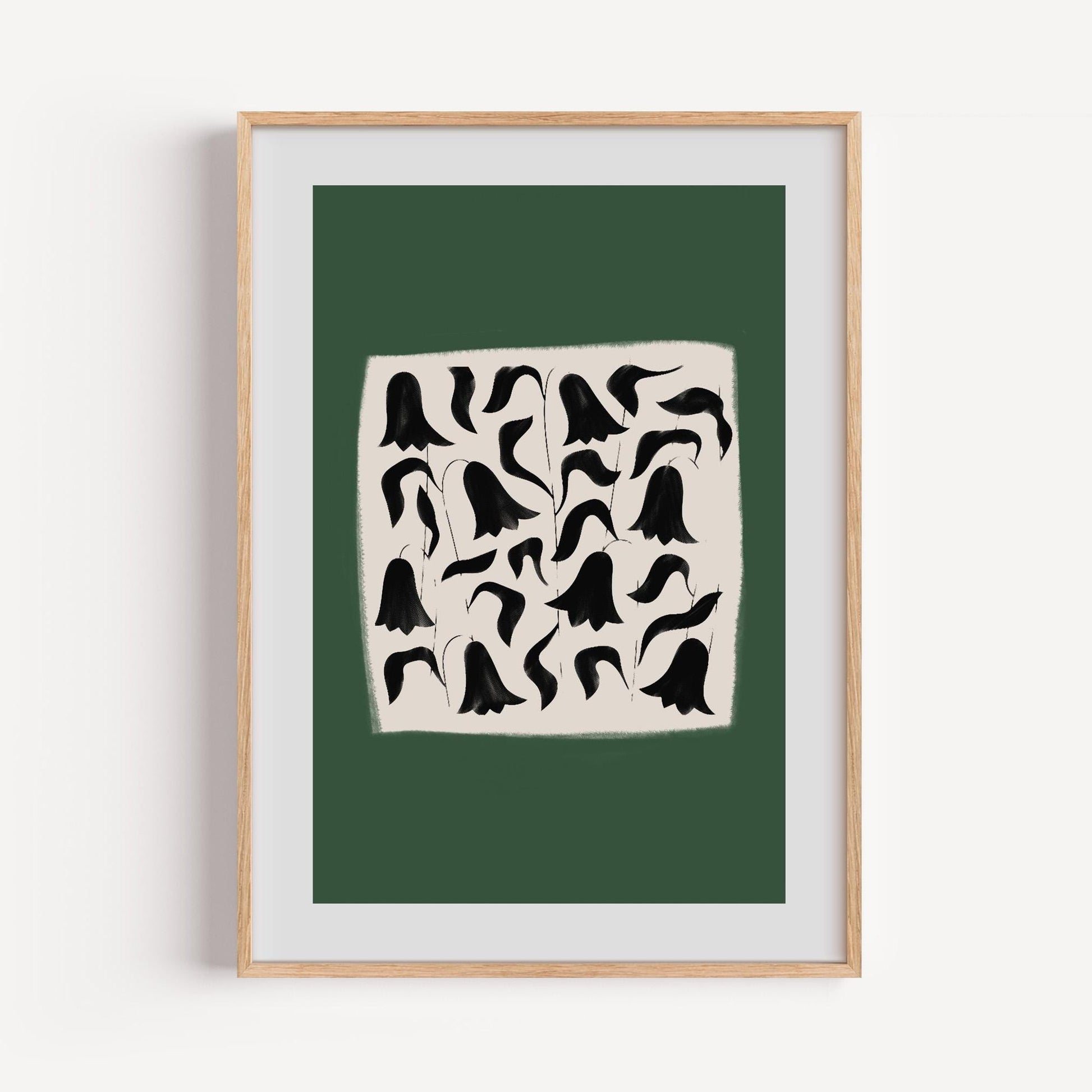 Minimalist Tulip Poster | Scandinavian Wall Art | Black Flower Illustration | Modern Botanical Art Print | Gift Idea