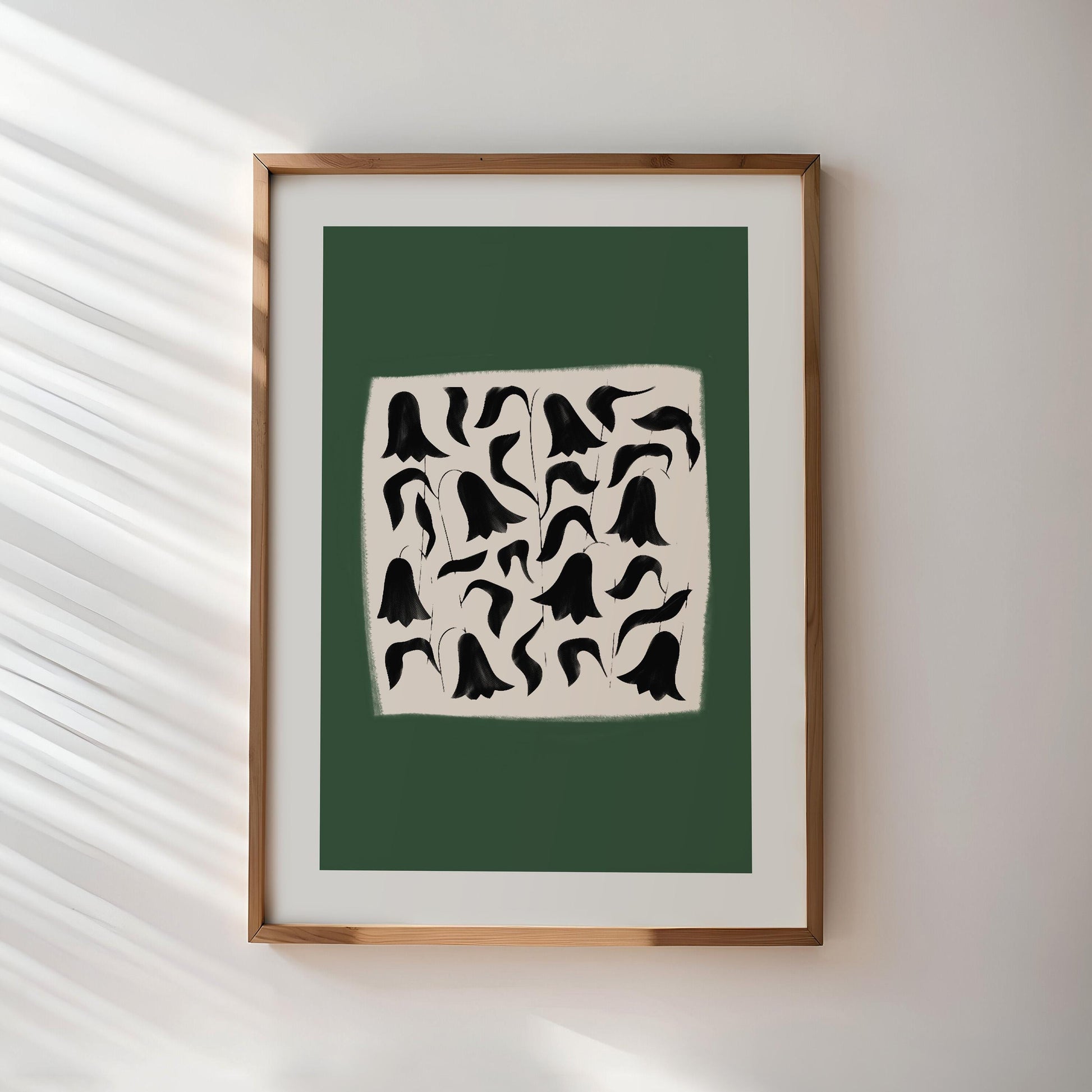 Minimalist Tulip Poster | Scandinavian Wall Art | Black Flower Illustration | Modern Botanical Art Print | Gift Idea