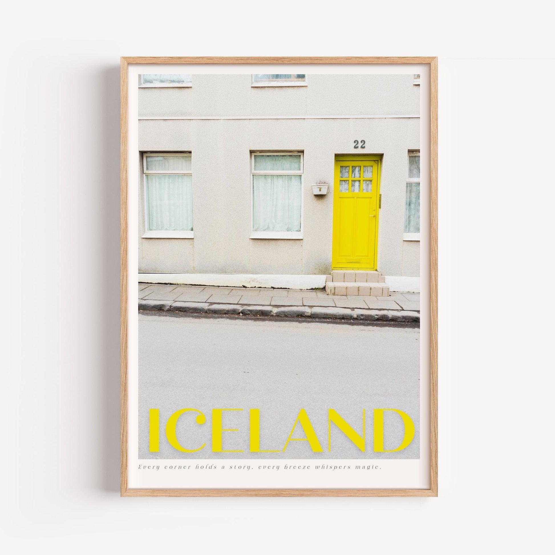 YELLOW Iceland Poster