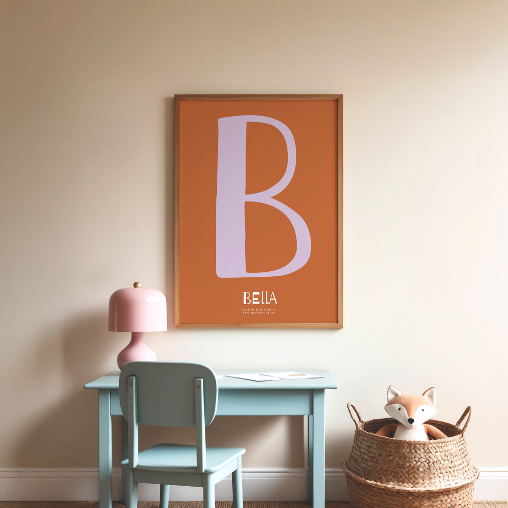 PERSONALISIERTES BUCHSTABEN POSTER