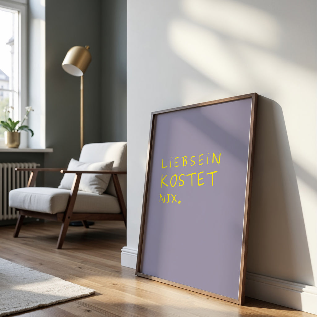 liebsein-kostet-nix-typografie-poster