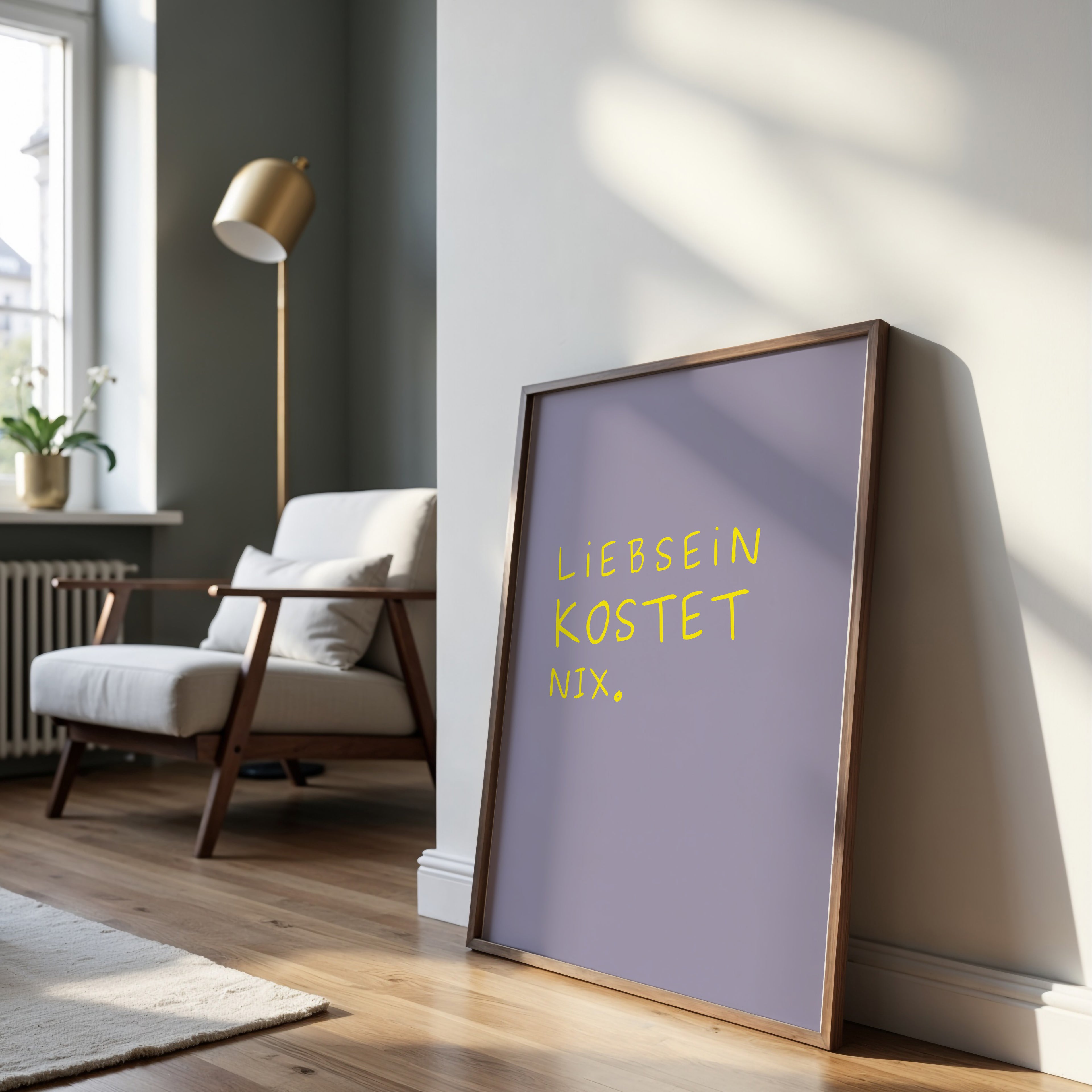 liebsein-kostet-nix-typografie-poster