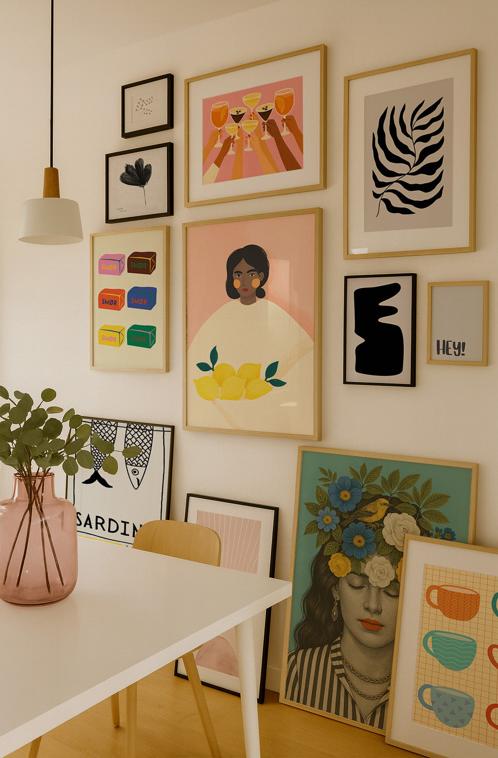 Smør Poster – Retro Wandbild & Moderne Kunst für Küche, Wohnzimmer & Büro