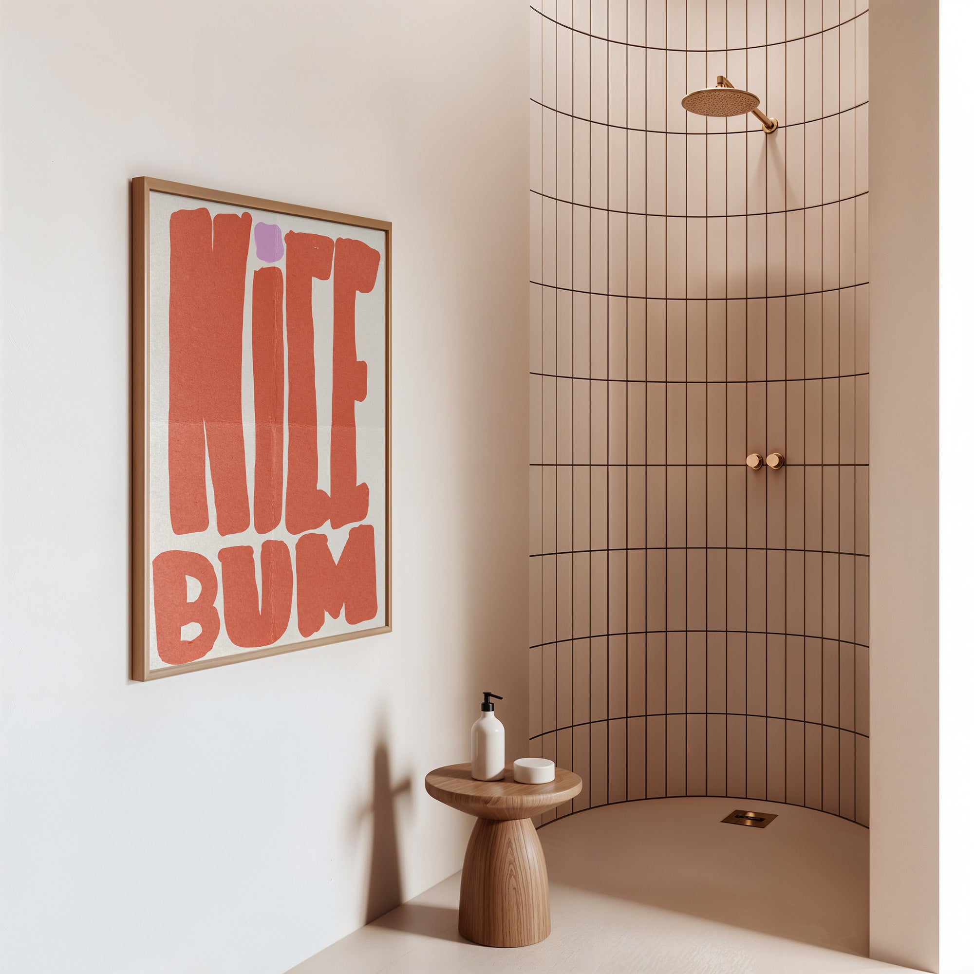 Humorvolles Statement Poster im Retro Design mit auffälliger Typografie für Wohnzimmer oder Flur