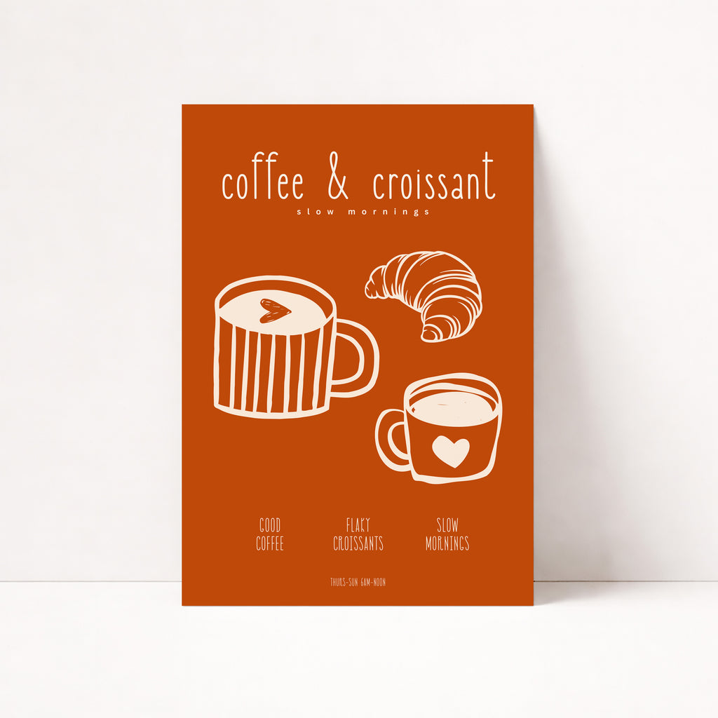 COFFEE & CROISSANT POSTER