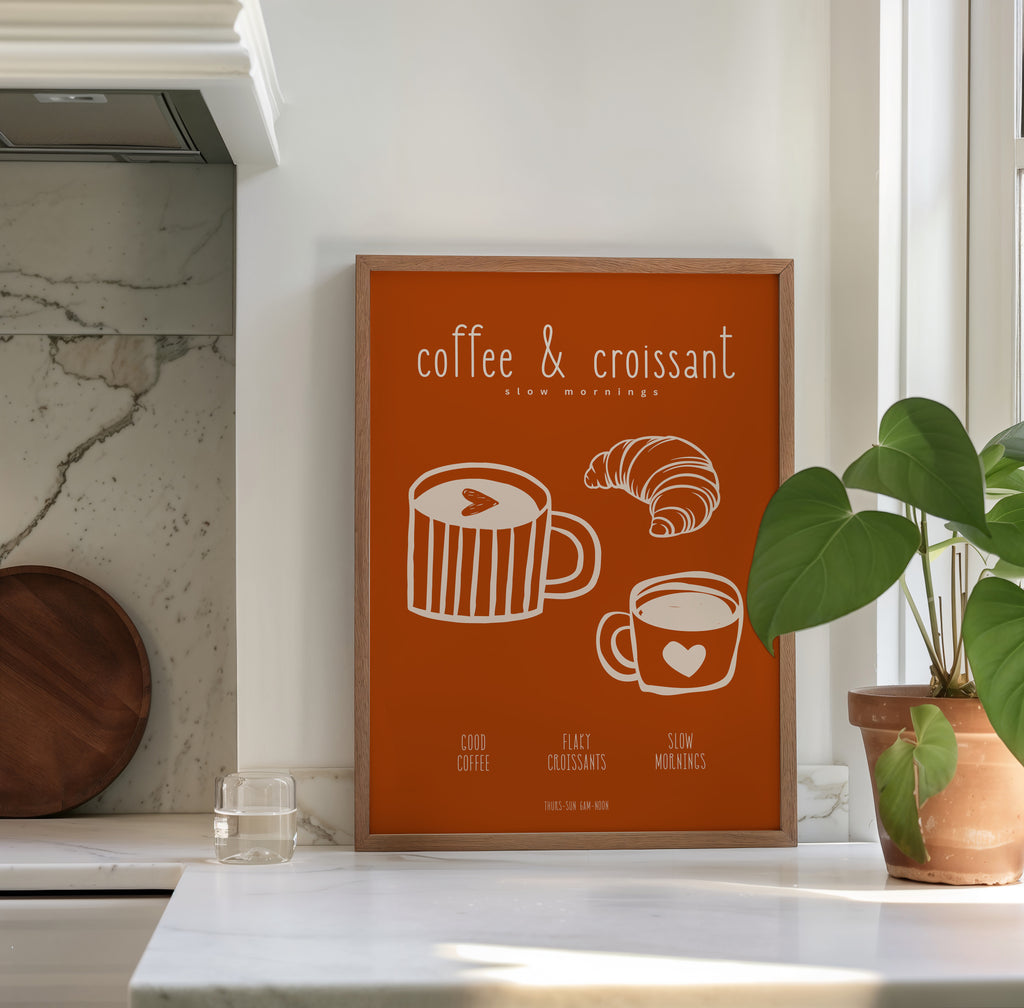 COFFEE & CROISSANT POSTER