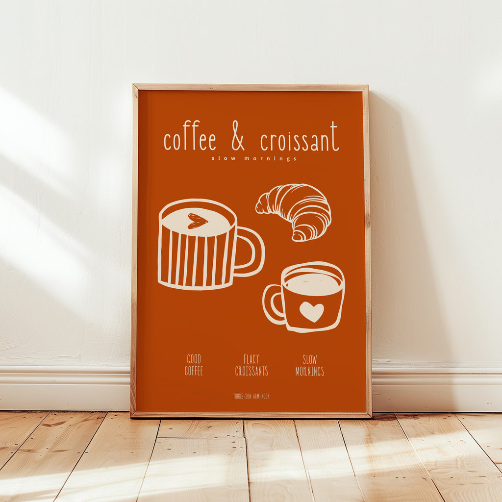 COFFEE & CROISSANT POSTER