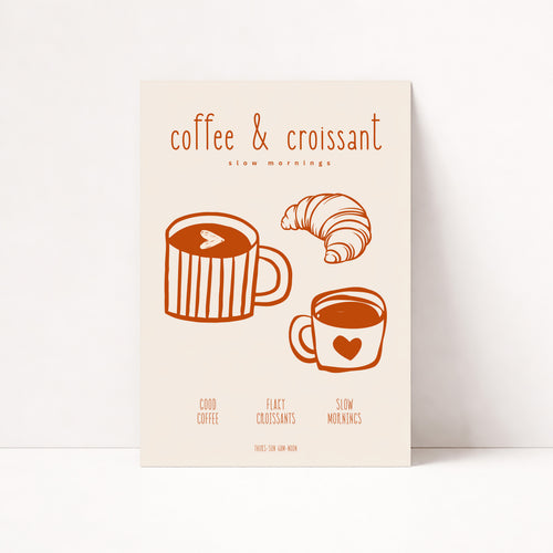 COFFEE & CROISSANT POSTER