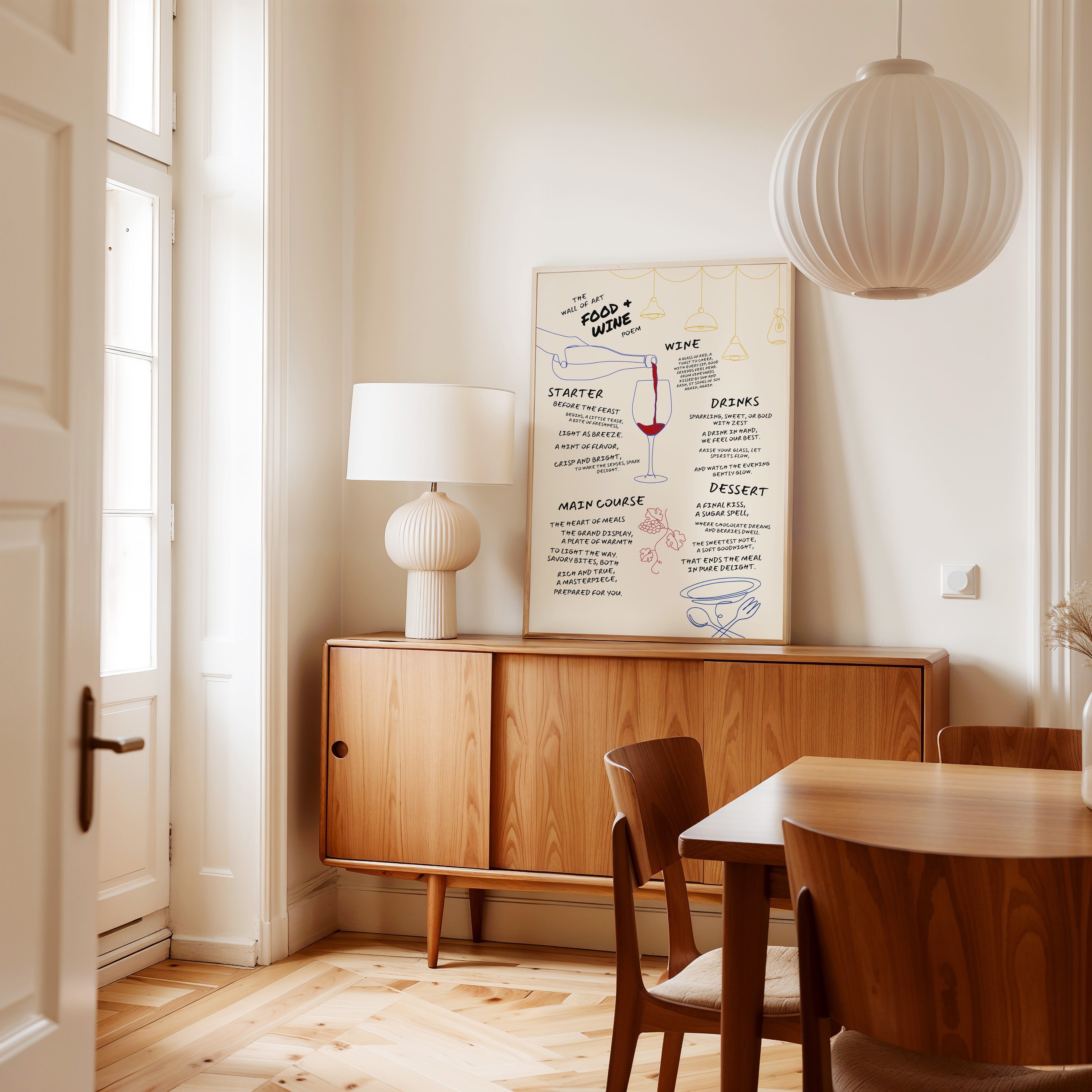 FOOD & WINE POEM POSTER