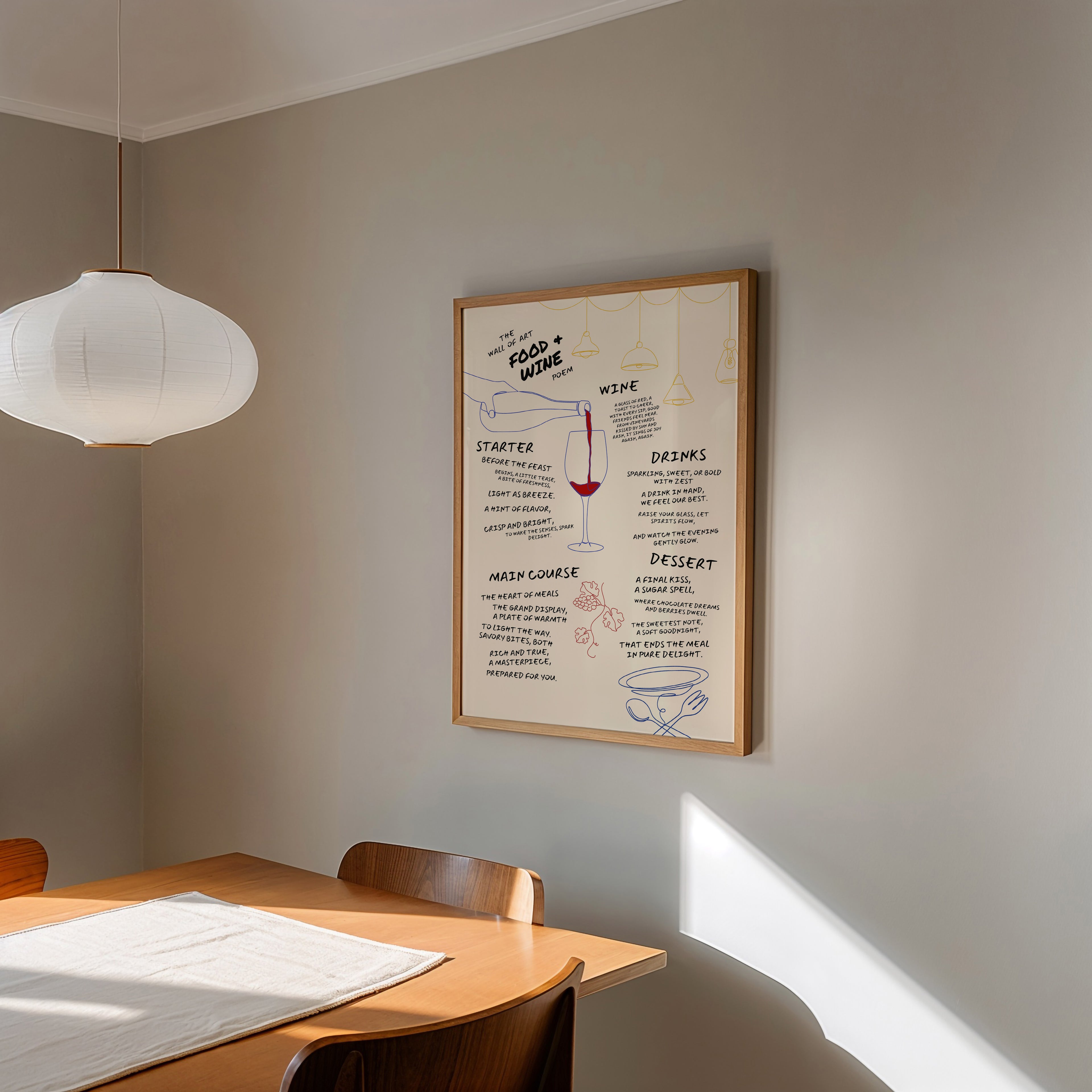 FOOD & WINE POEM POSTER