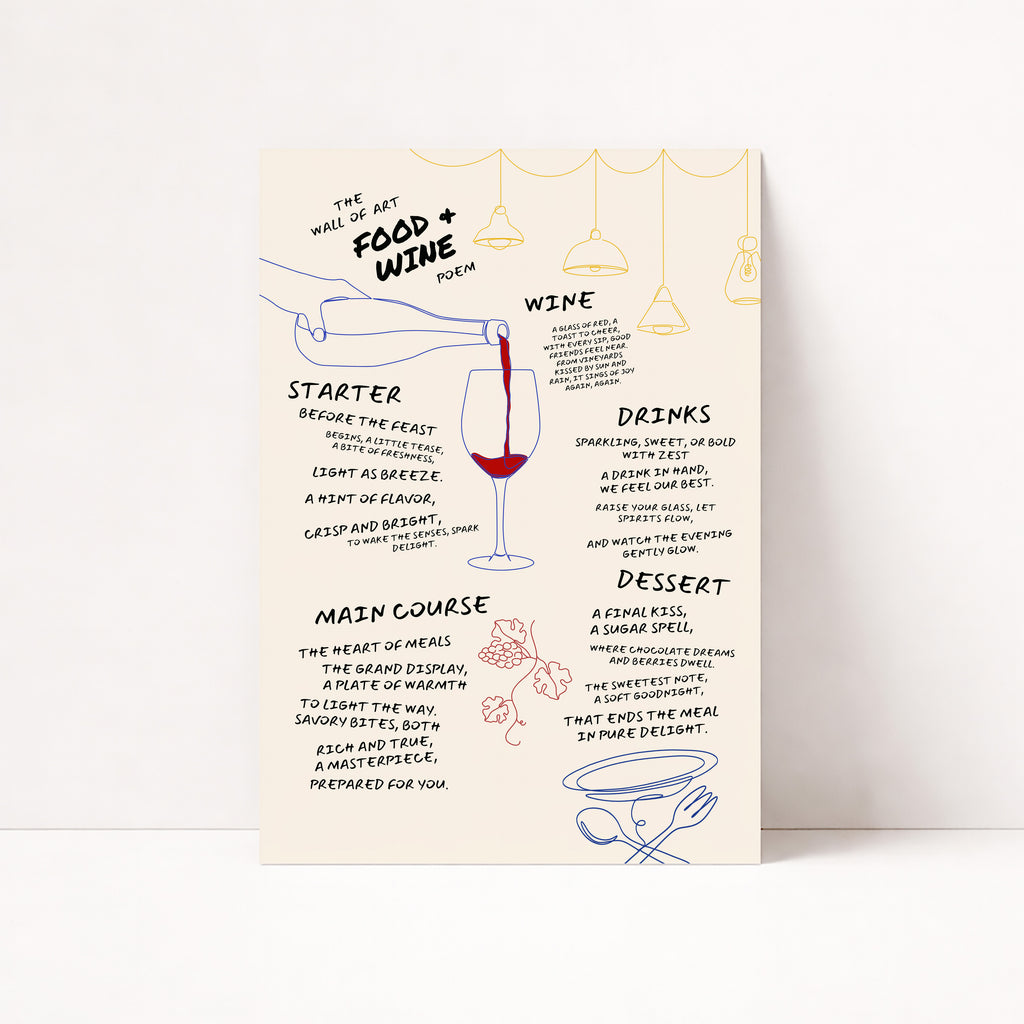 FOOD & WINE POEM POSTER