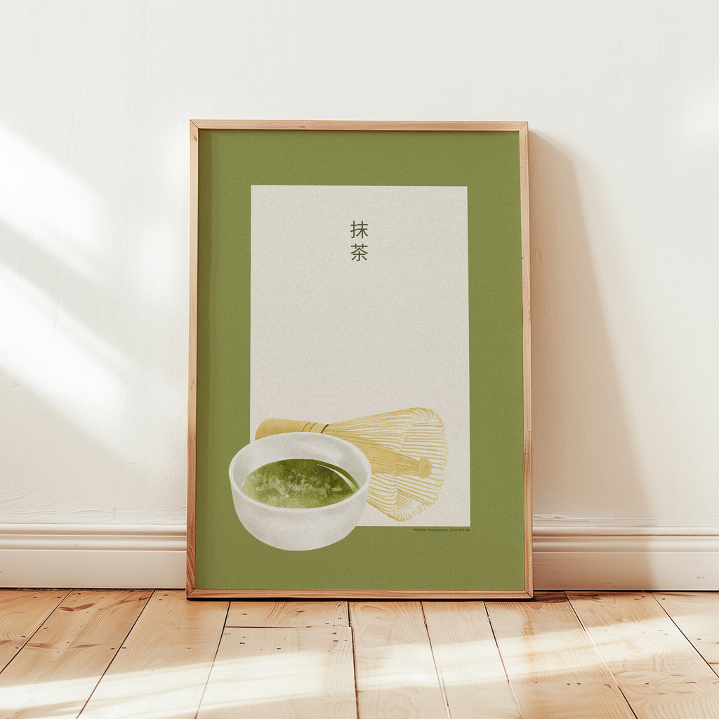 Matcha Poster im Japandi Stil mit Schale und Bambusbesen auf grünem Hintergrund
Minimalistisches Matcha Wandbild mit japanischen Schriftzeichen und Teeschale
Japandi Kunstdruck mit Matcha Schale und Chasen im sanften Salbeigrün
Modernes Matcha Poster für Küche und Wohnzimmer im Zen Design
Ästhetisches Tee Poster mit Matcha und Bambusbesen Illustration
Skandinavisch inspiriertes Matcha Wandbild mit minimalistischer Gestaltung
Zen Matcha Kunstdruck mit japanischer Typografie und Naturtönen
Minimal Art Poster 