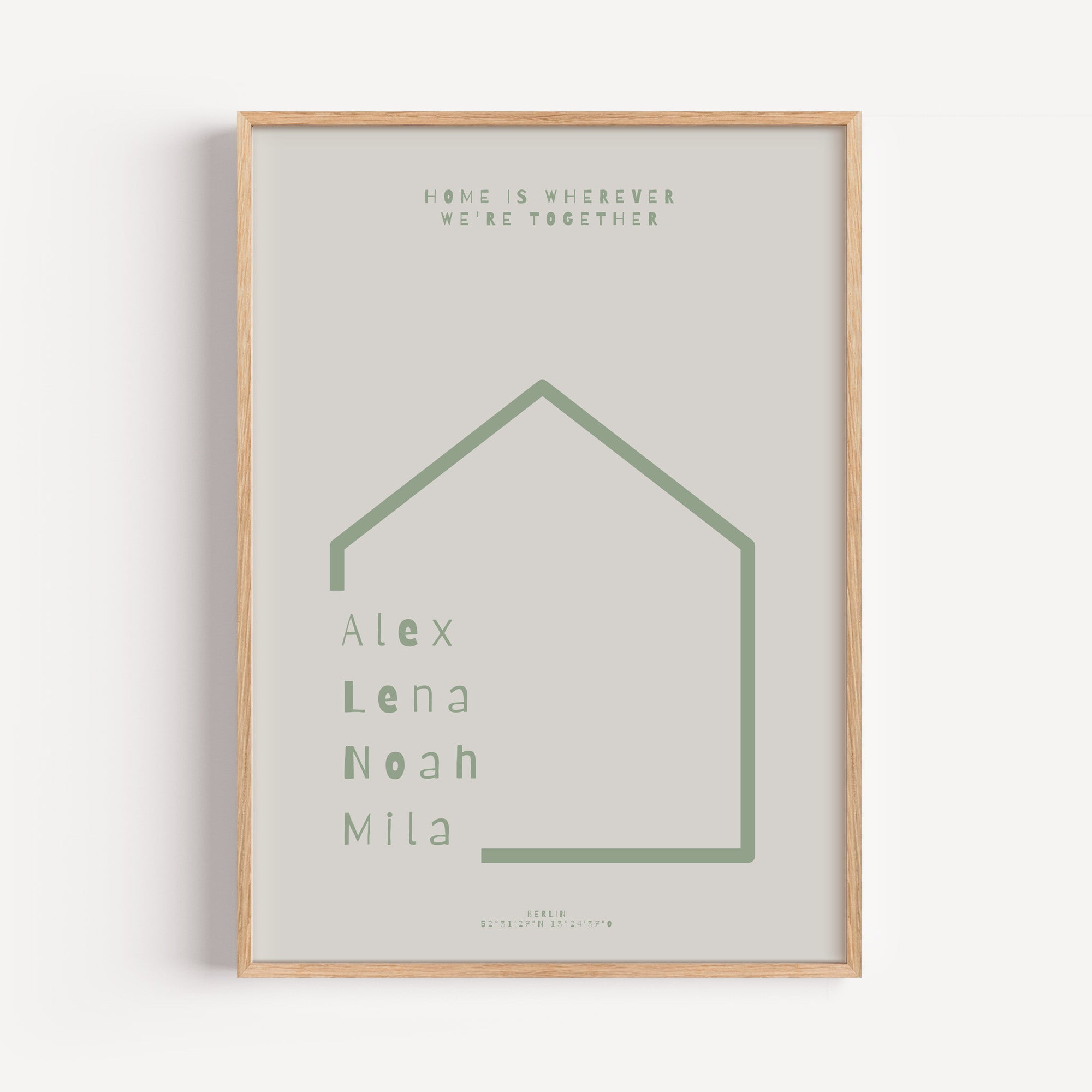 PERSONALISIERTES HOME IS WHERE WE’RE TOGETHER POSTER