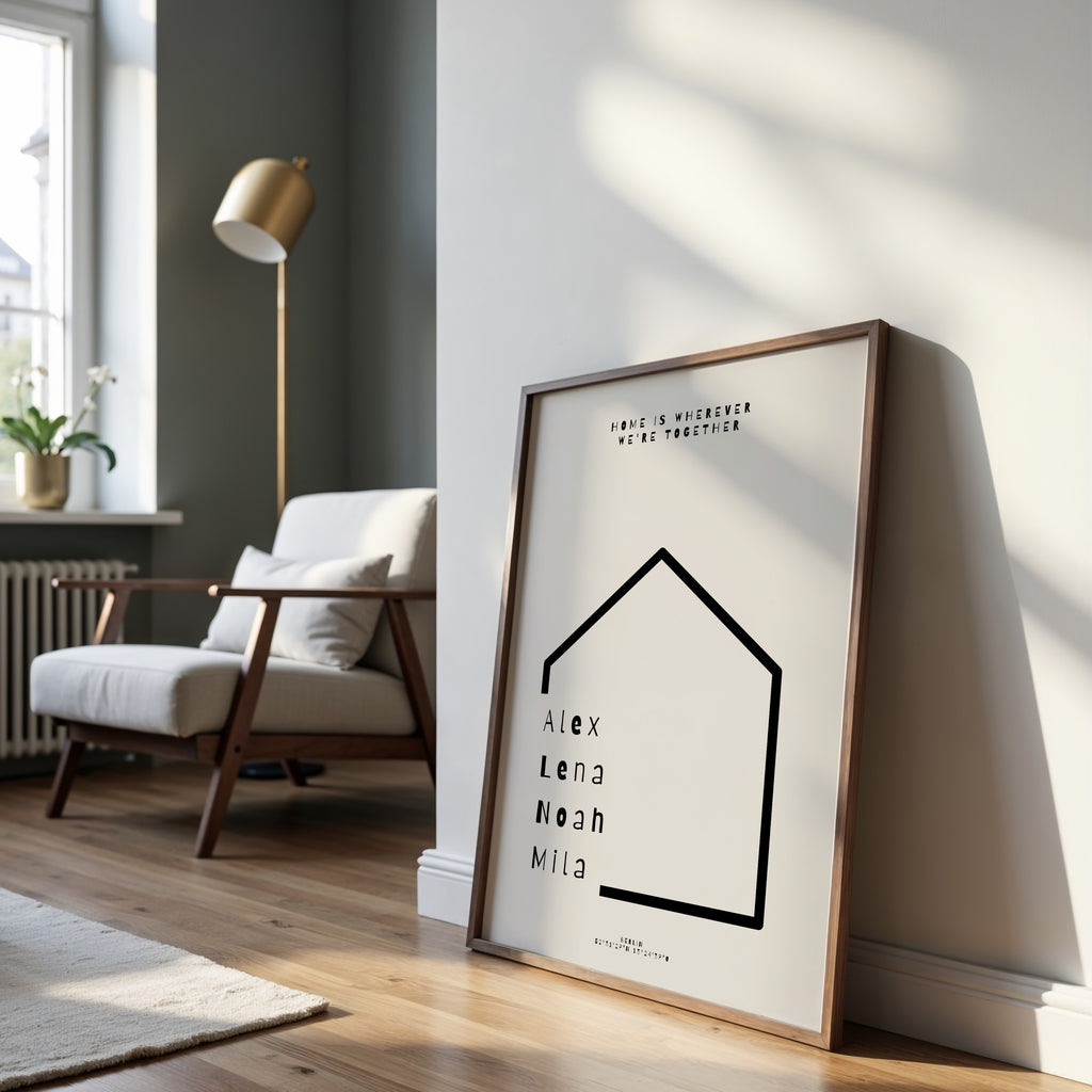 PERSONALISIERTES HOME IS WHERE WE’RE TOGETHER POSTER