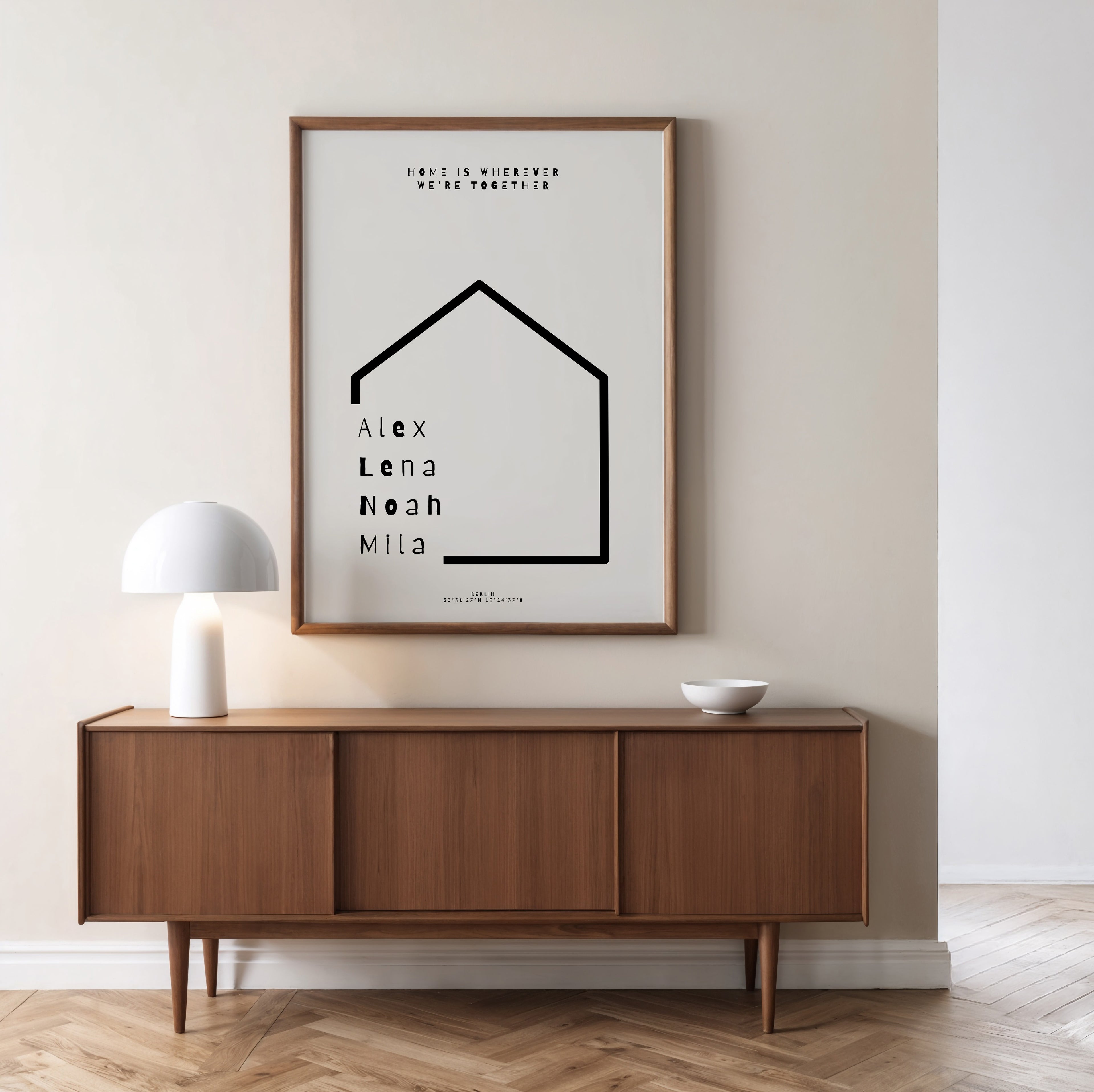 PERSONALISIERTES HOME IS WHERE WE’RE TOGETHER POSTER