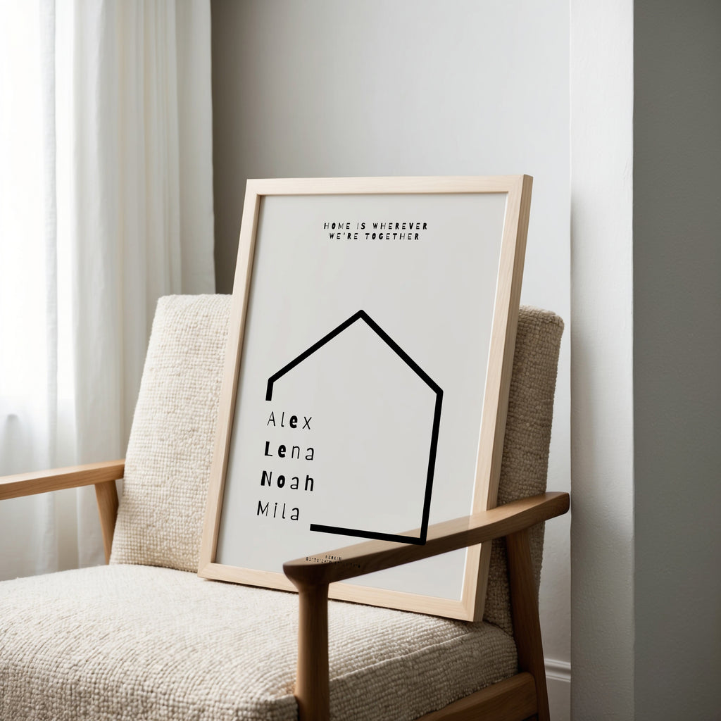 PERSONALISIERTES HOME IS WHERE WE’RE TOGETHER POSTER